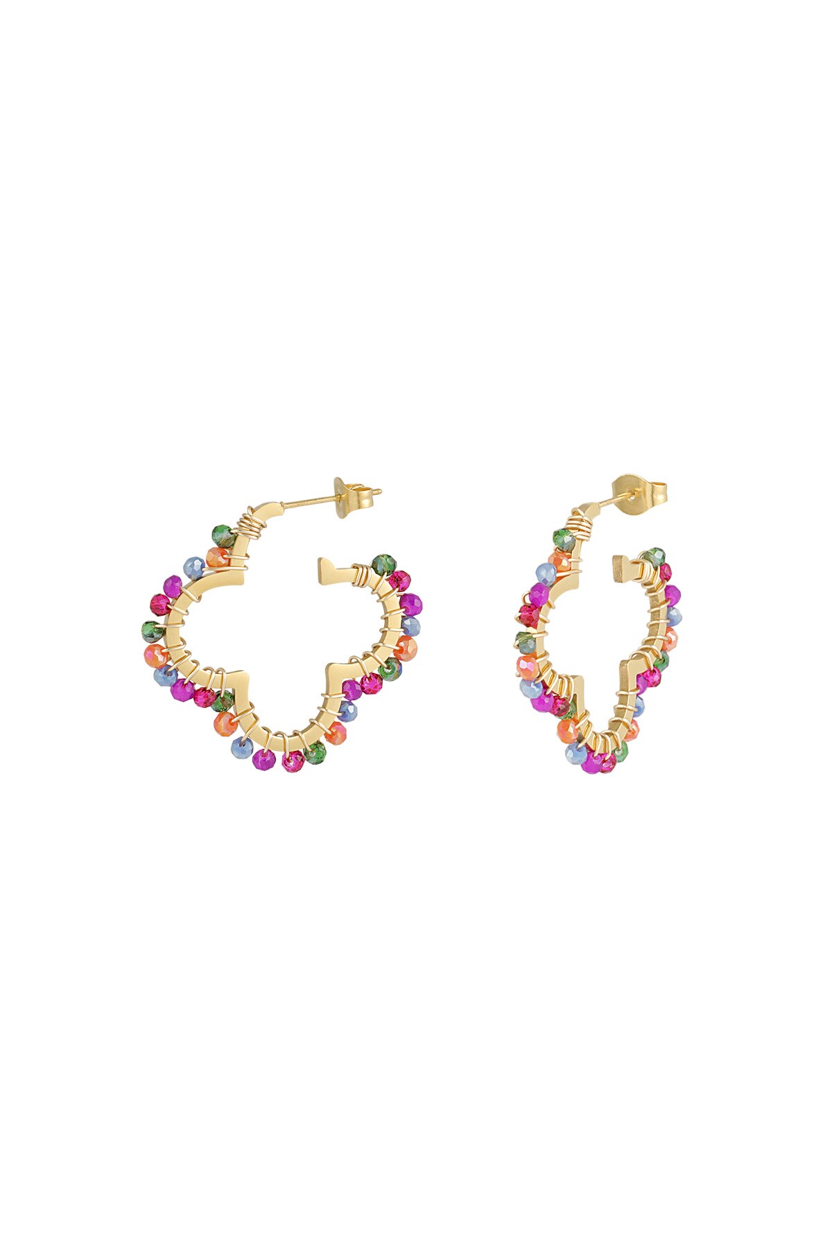 Clover Beads earrings - multi h5 