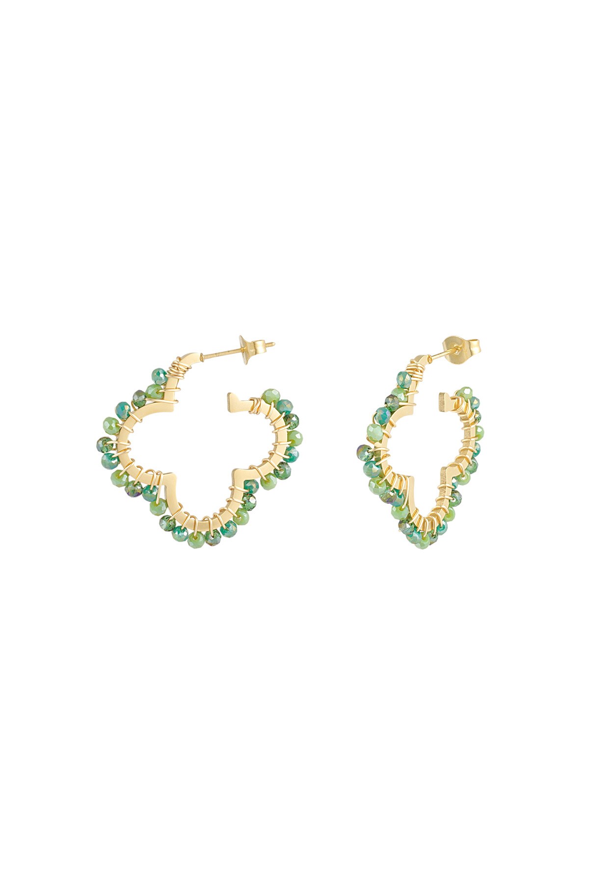 Clover Beads earrings - green h5 