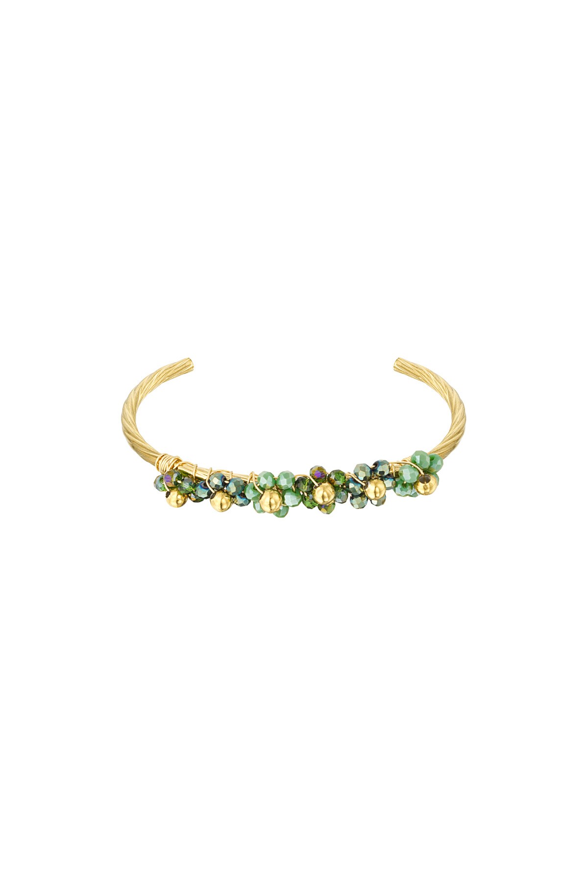 Bloom Bangle bracelet - green h5 