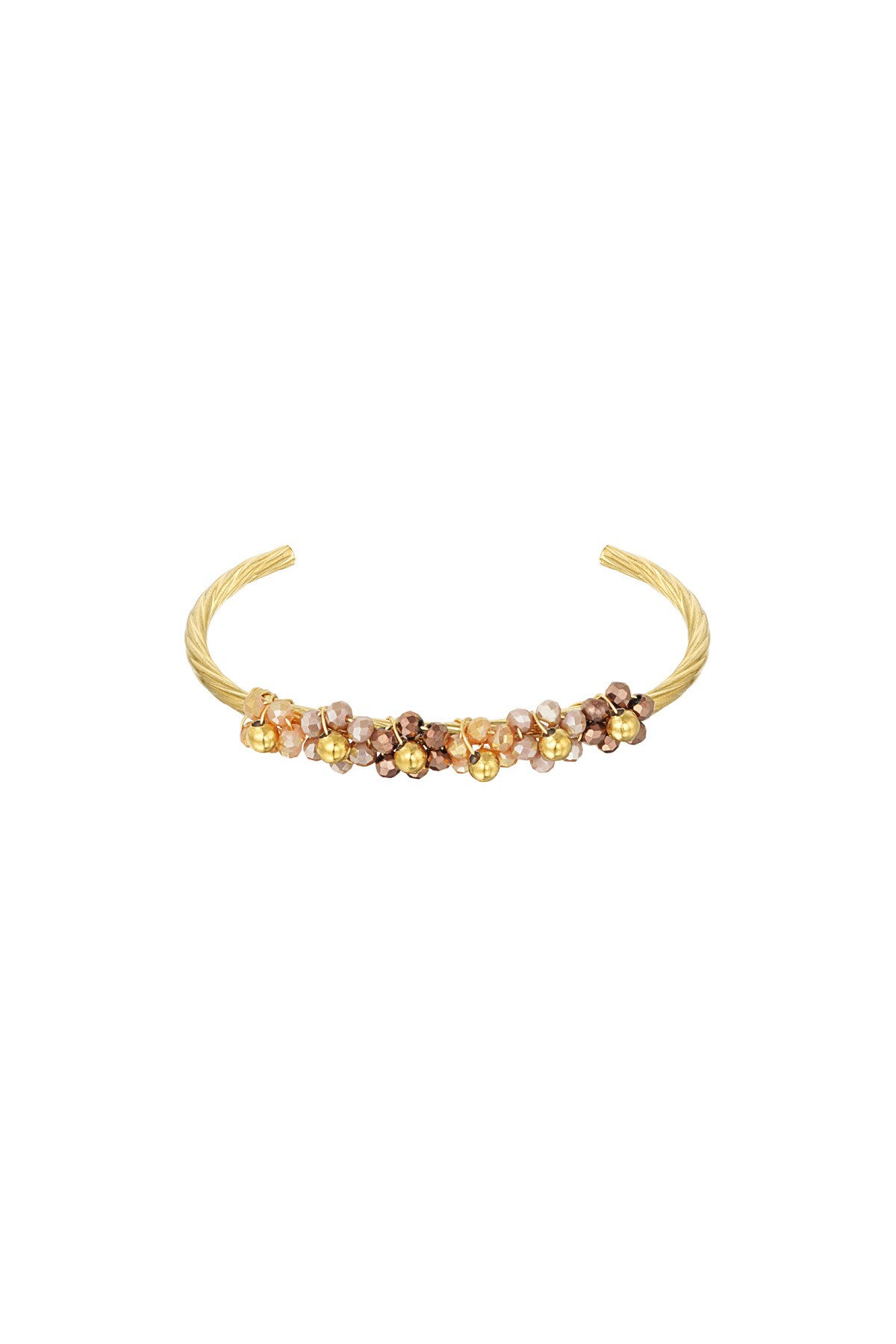 Bloom Bangle bracelet - brown 