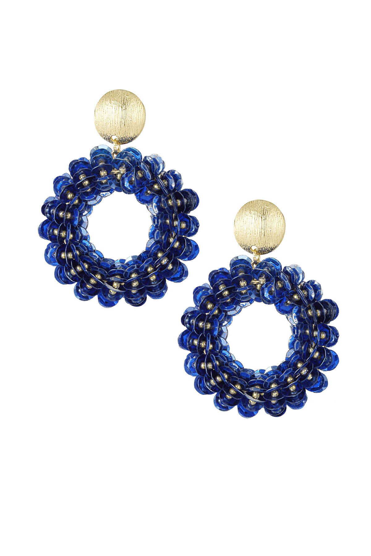 Sequin spark earrings - blue h5 