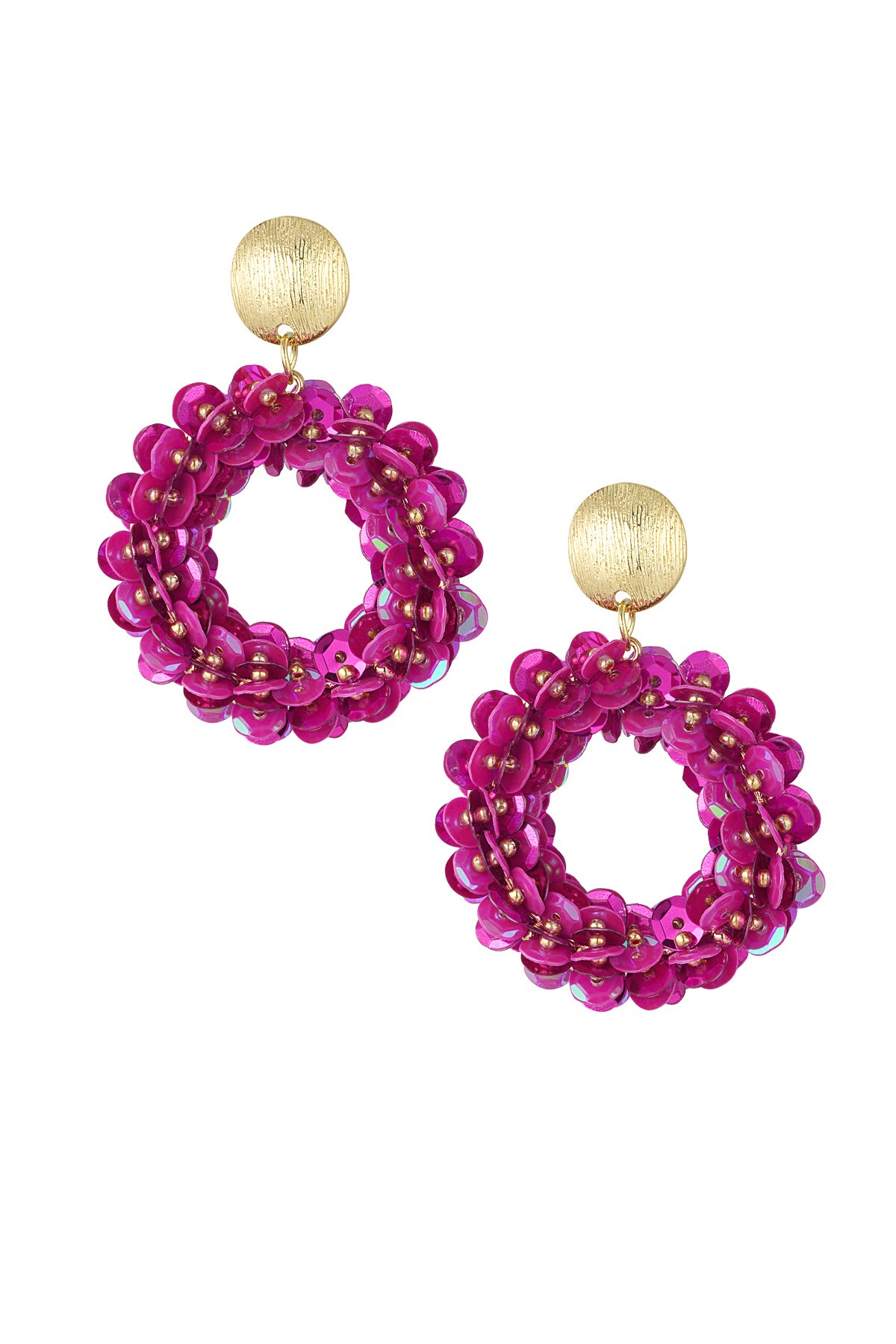 Sequin spark earrings - purple 