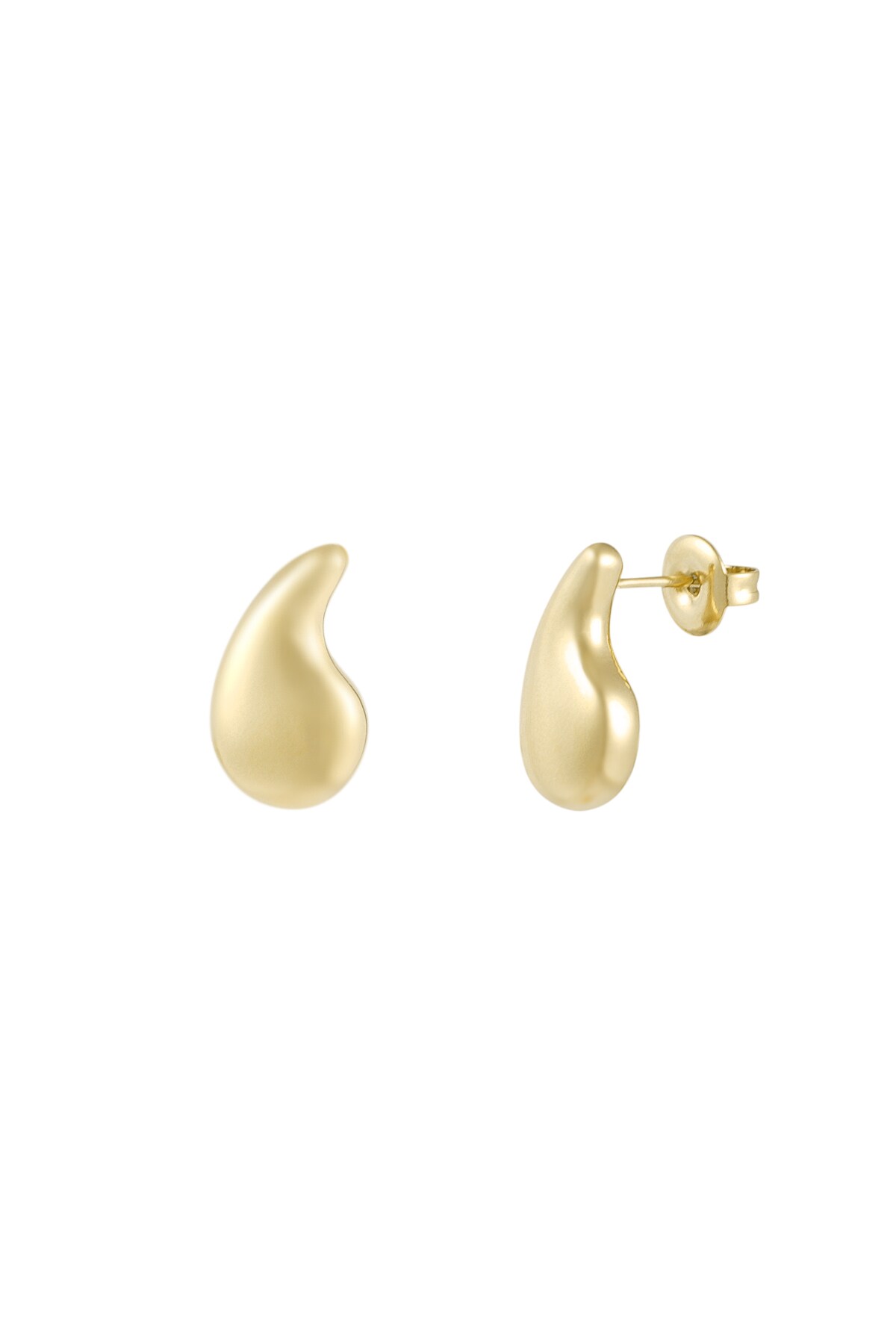 Flat drop earrings - Gold color h5 