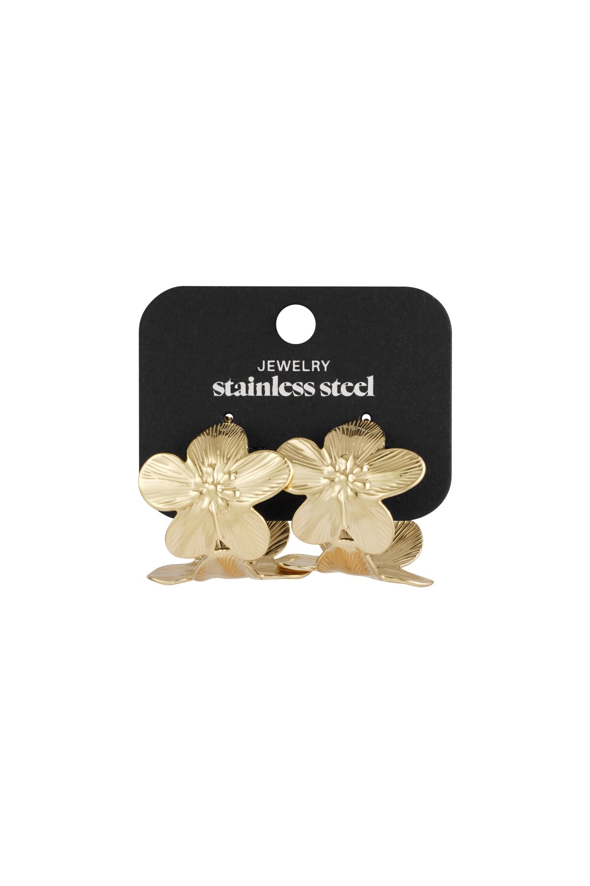 Earrings flower fierce - Gold color h5 Picture3