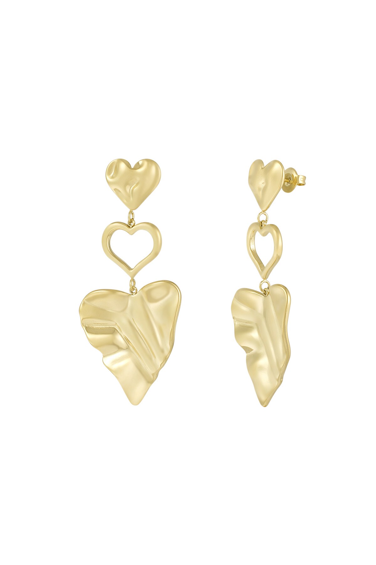 Sweetheart earrings - Gold color h5 