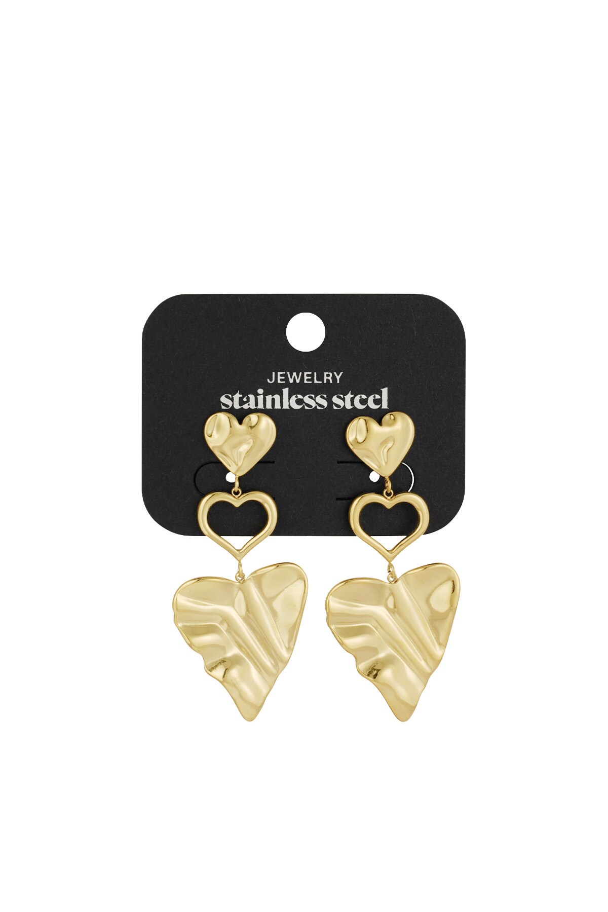 Sweetheart earrings - Gold color h5 Picture3