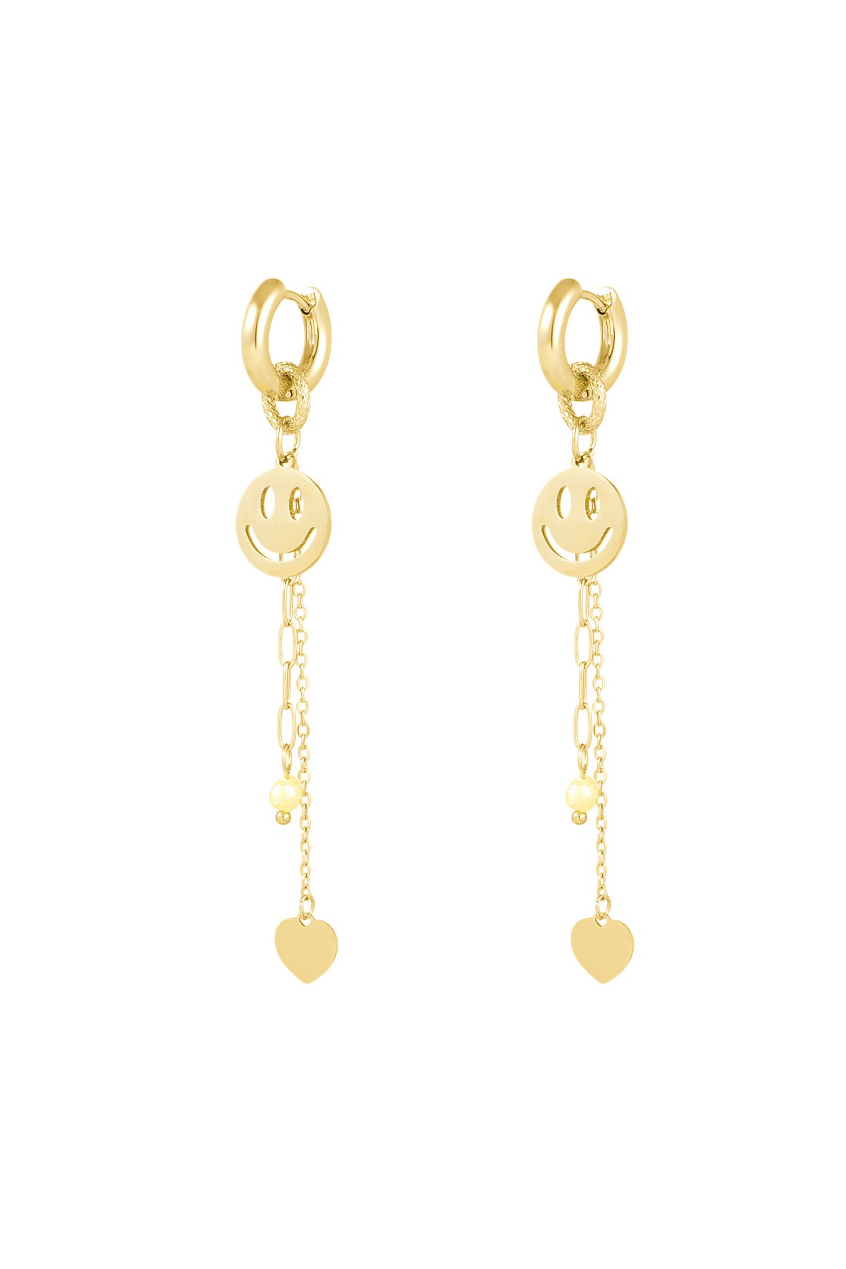 Earrings lovely smiley- gold h5 