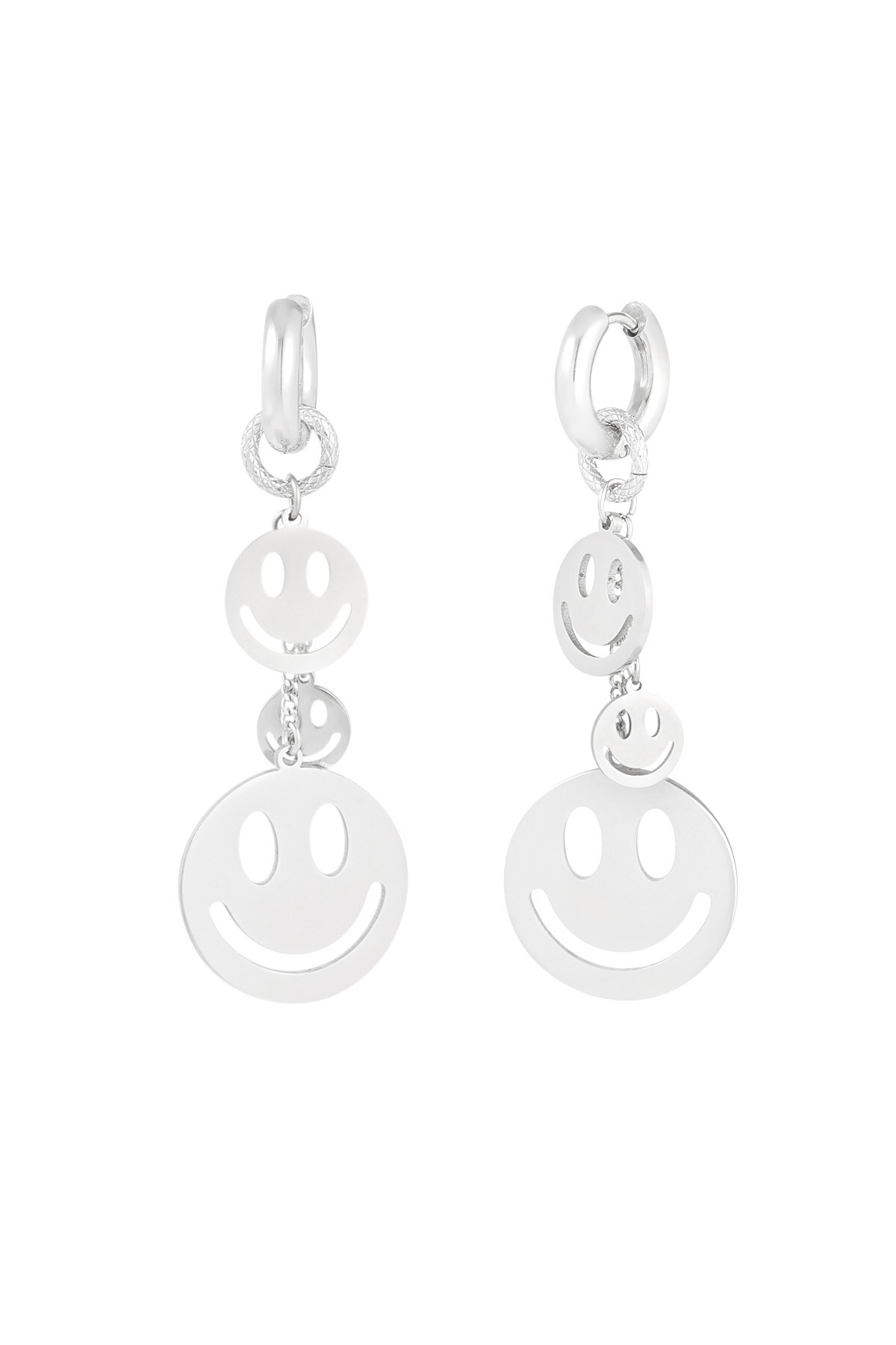 Earrings smiley madness - Silver color h5 