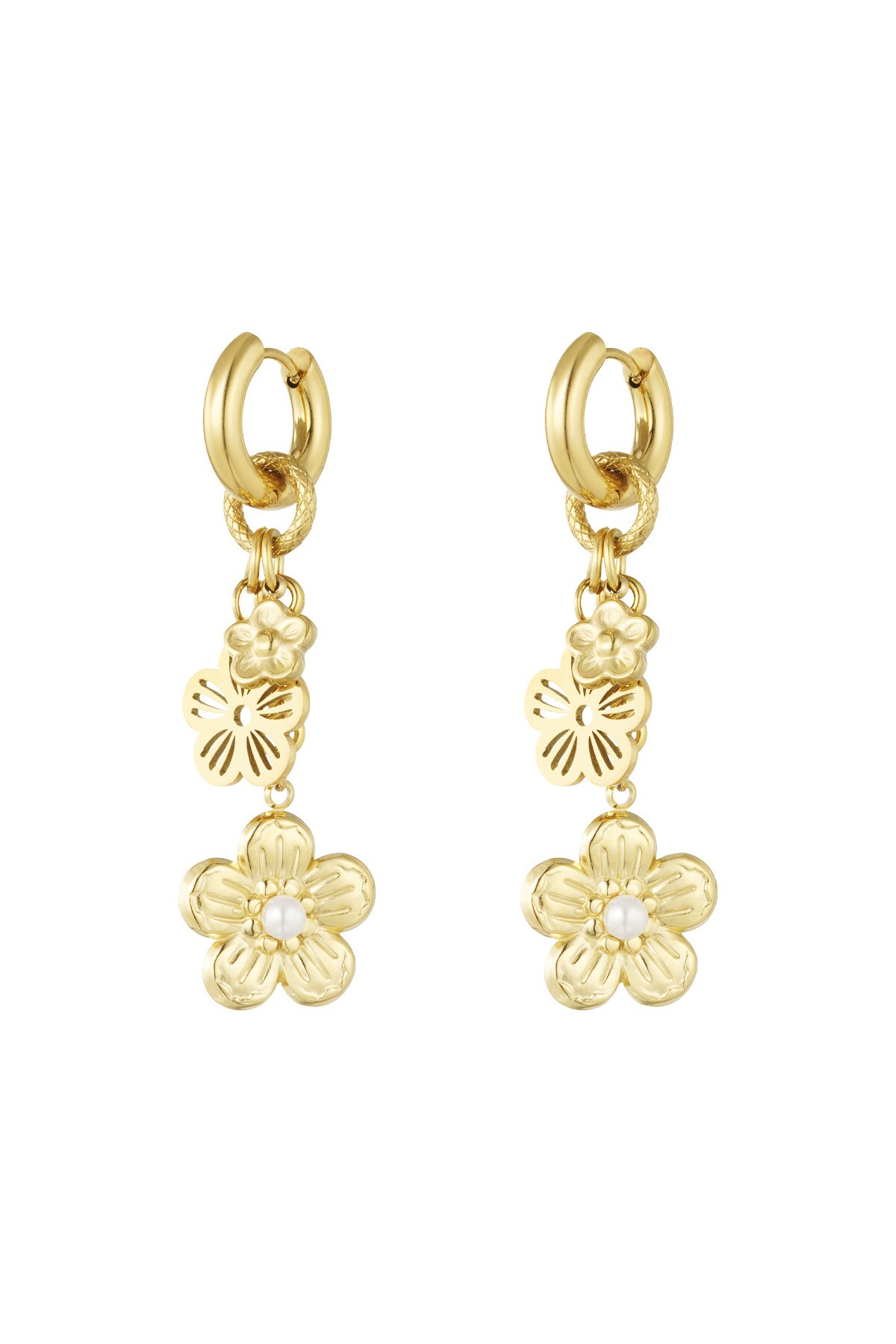 Blooming beauty earrings - Gold color h5 