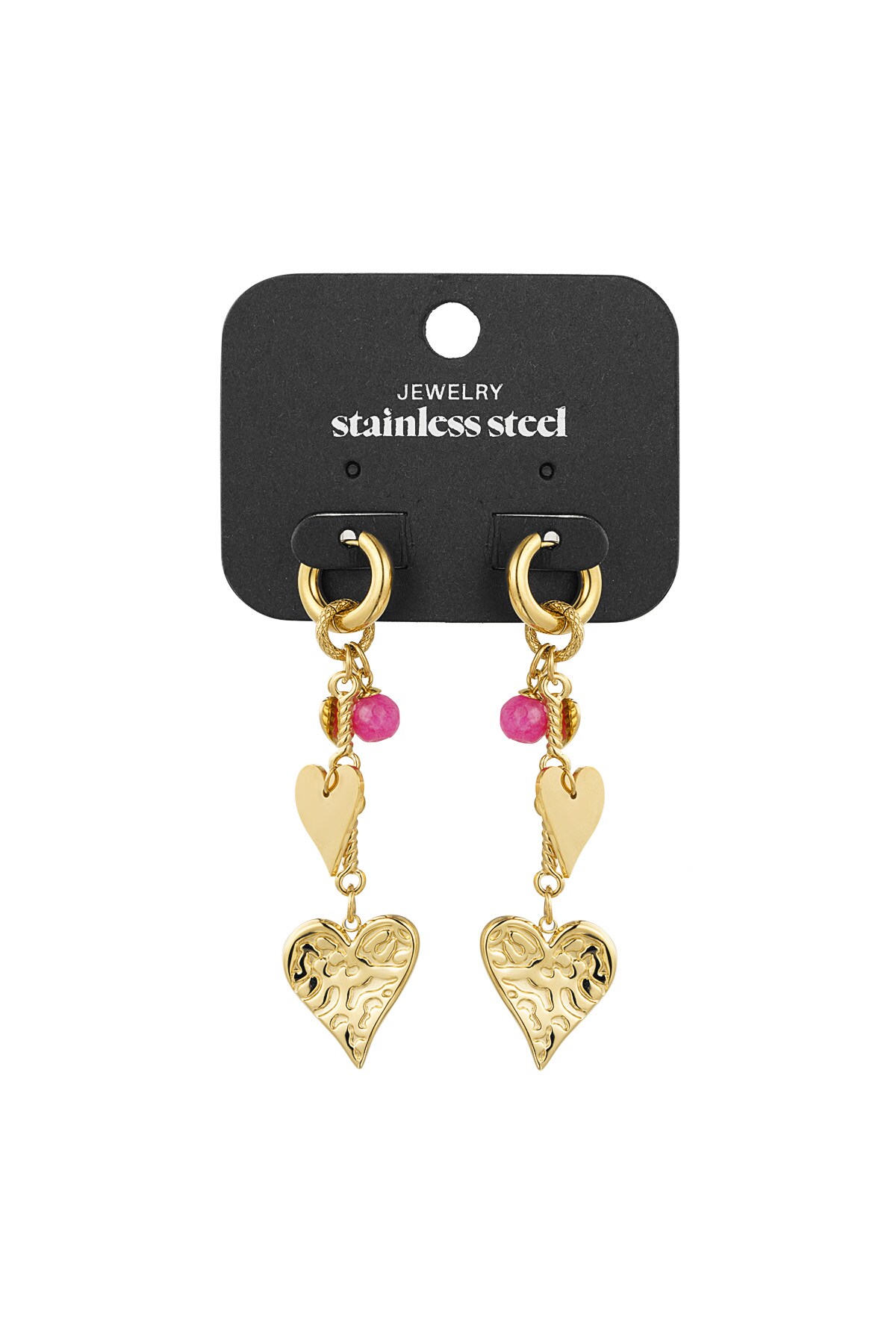 Love signature earrings - Gold color h5 Picture3