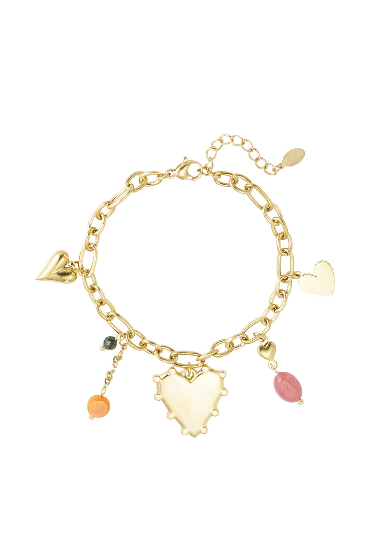 Charm bracelet variety of love - Gold color h5 