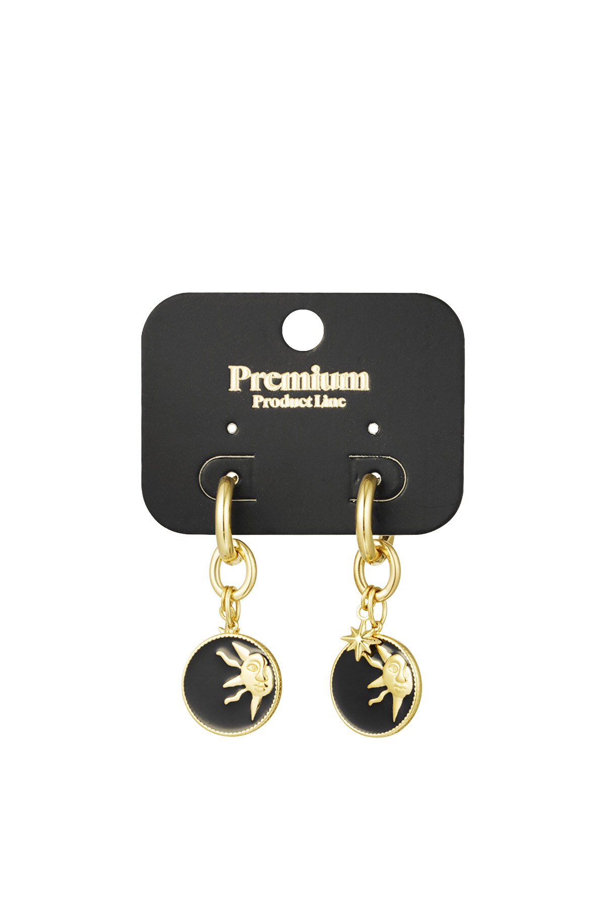 Earrings sunny day - black gold h5 Picture3