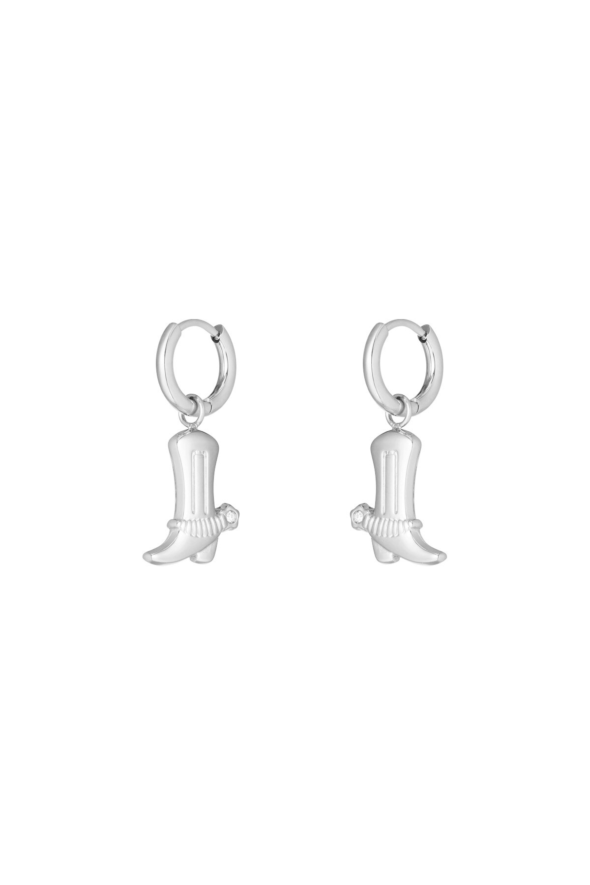 Cowboy earrings - Silver color h5 