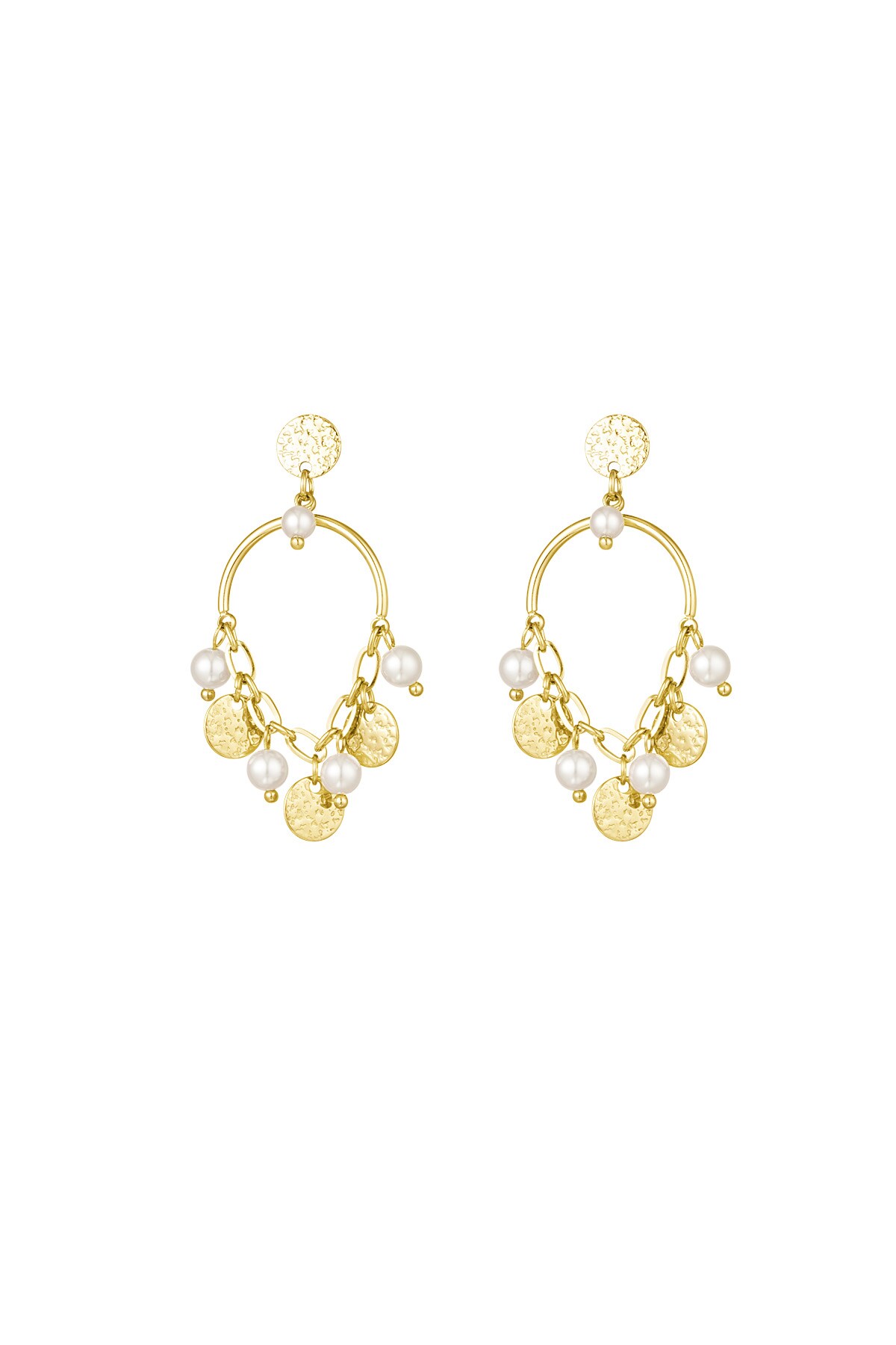 Chic circles earrings - Gold color h5 