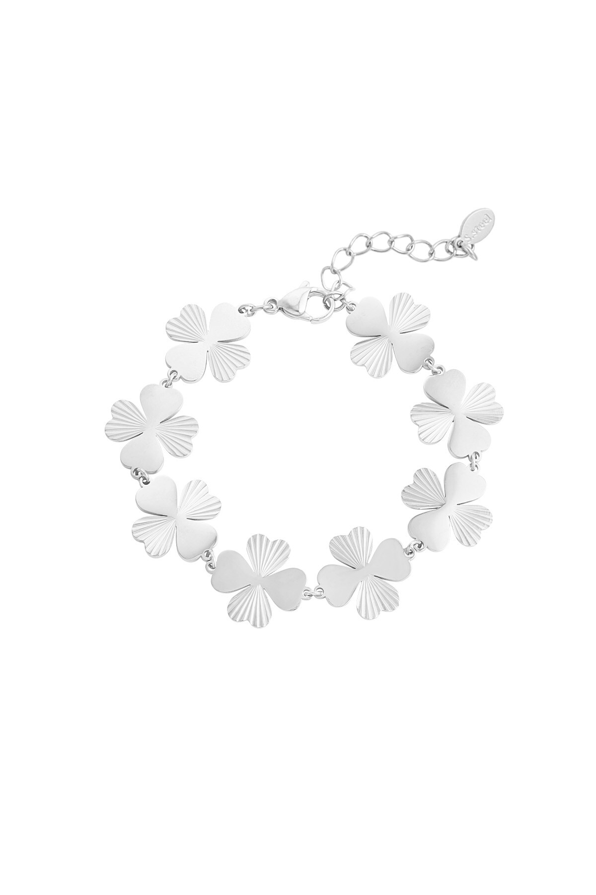 Bold blooms bracelet - Silver color h5 