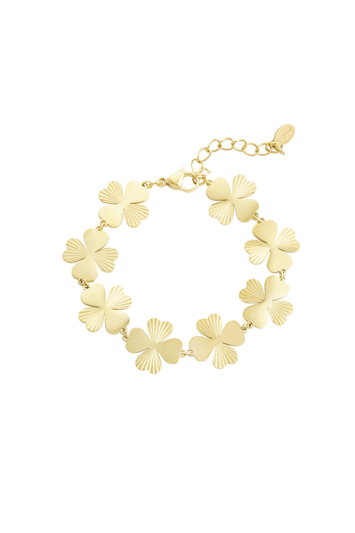 Bold blooms bracelet - Gold color h5 