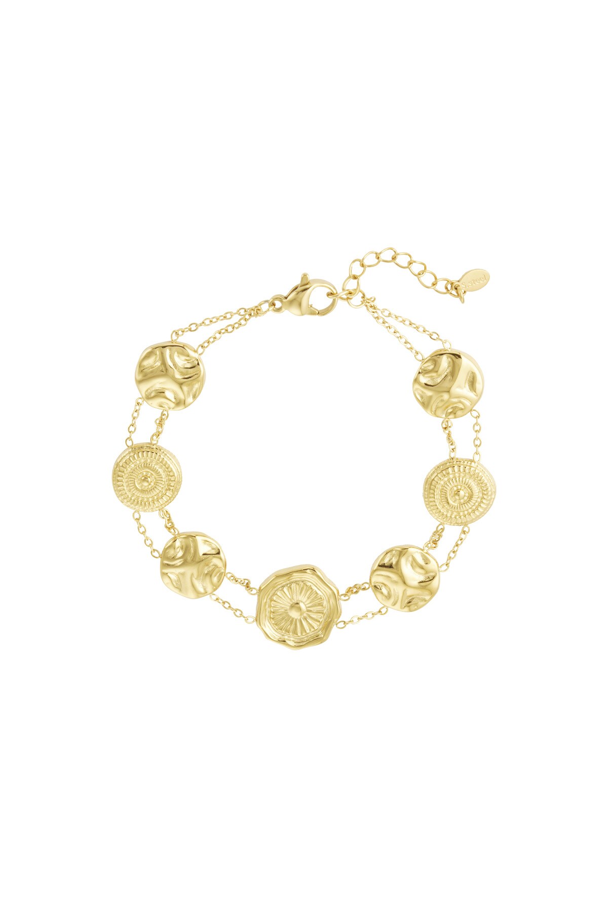 Lucky coin bracelet - Gold color h5 