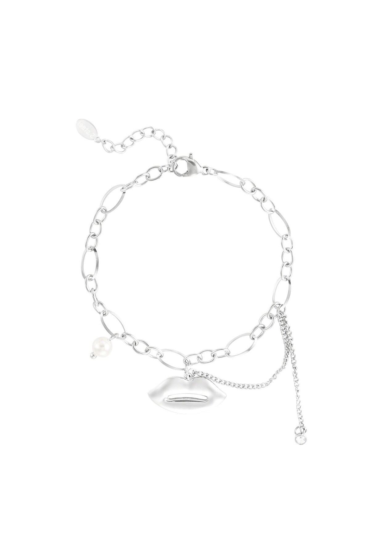 Kiss & tell bracelet - Silver color h5 