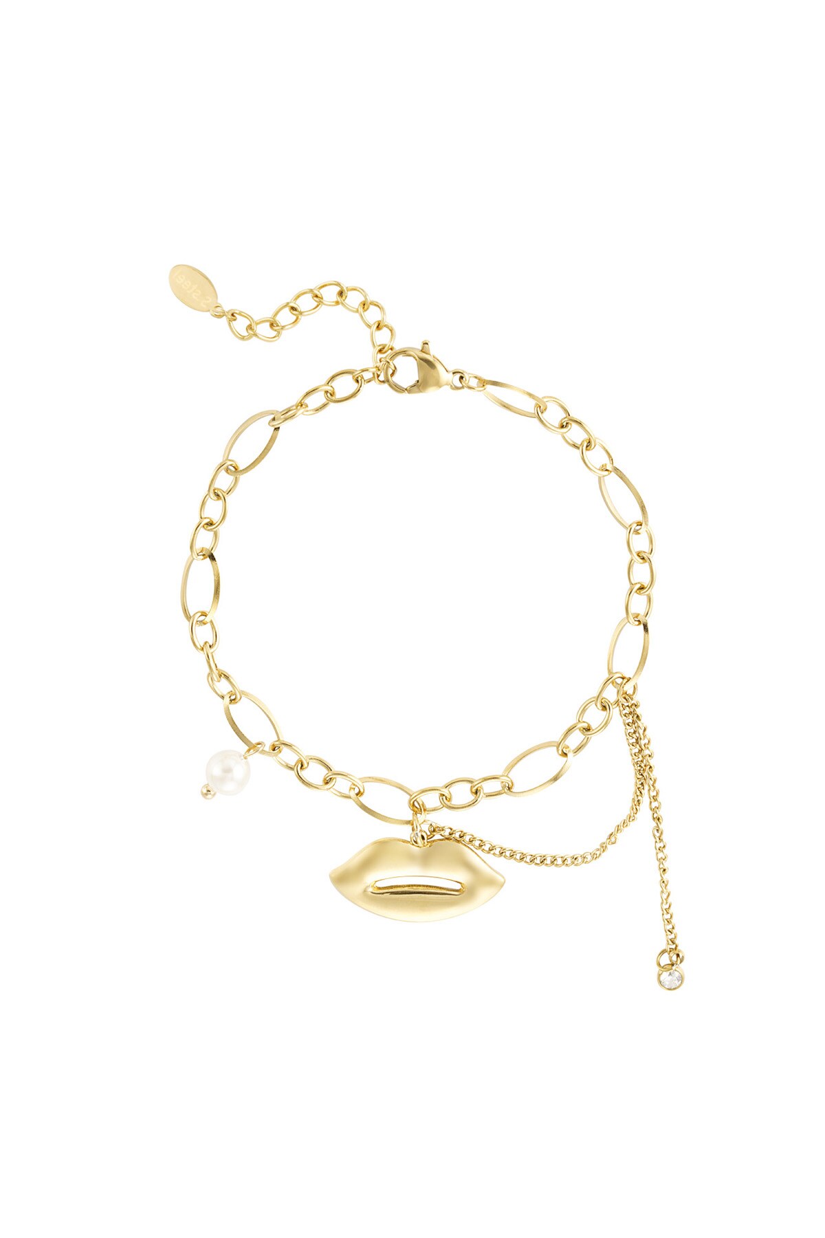 Kiss & tell bracelet - Gold color 