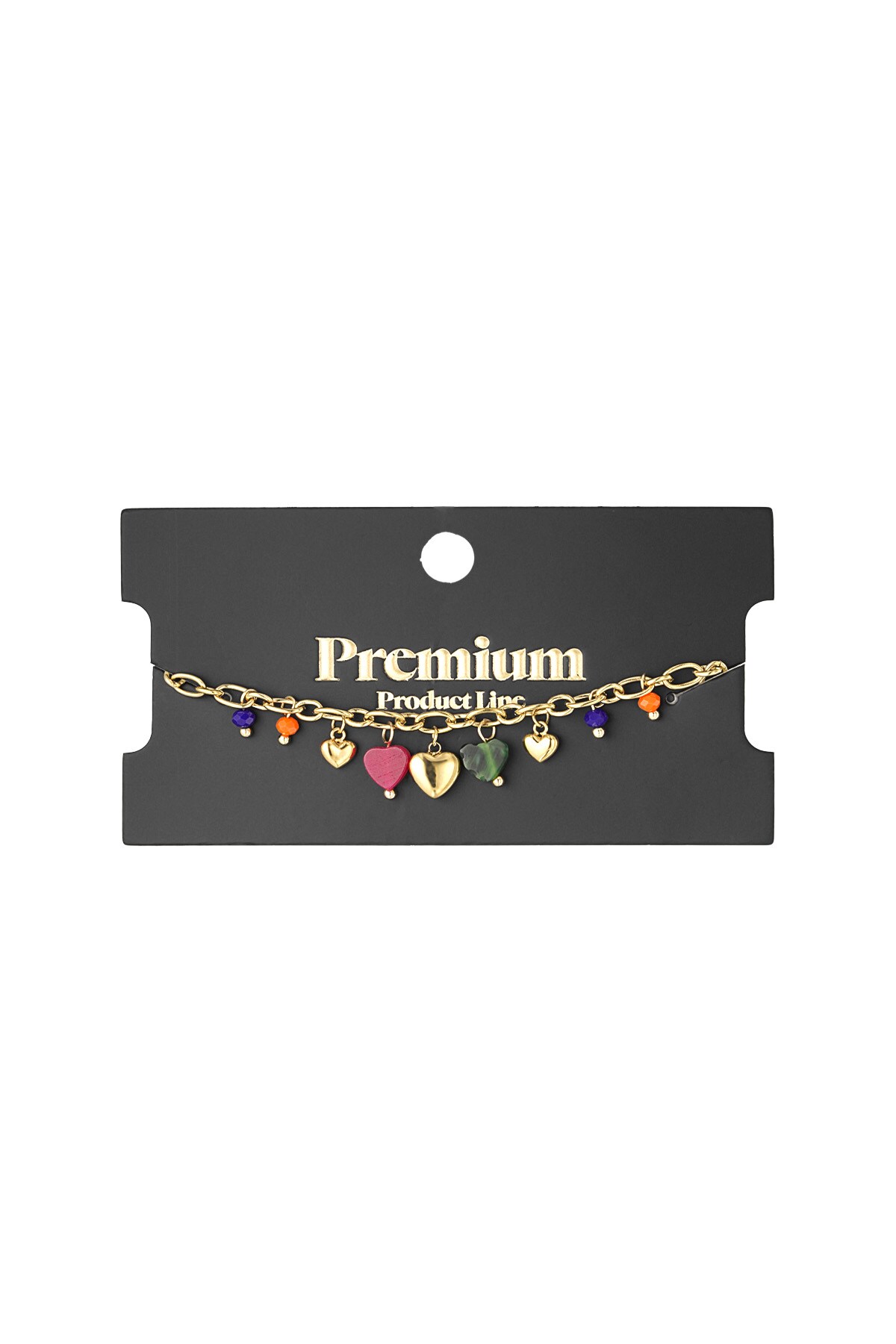 Vibrant hearts bracelet - Gold color h5 Picture3