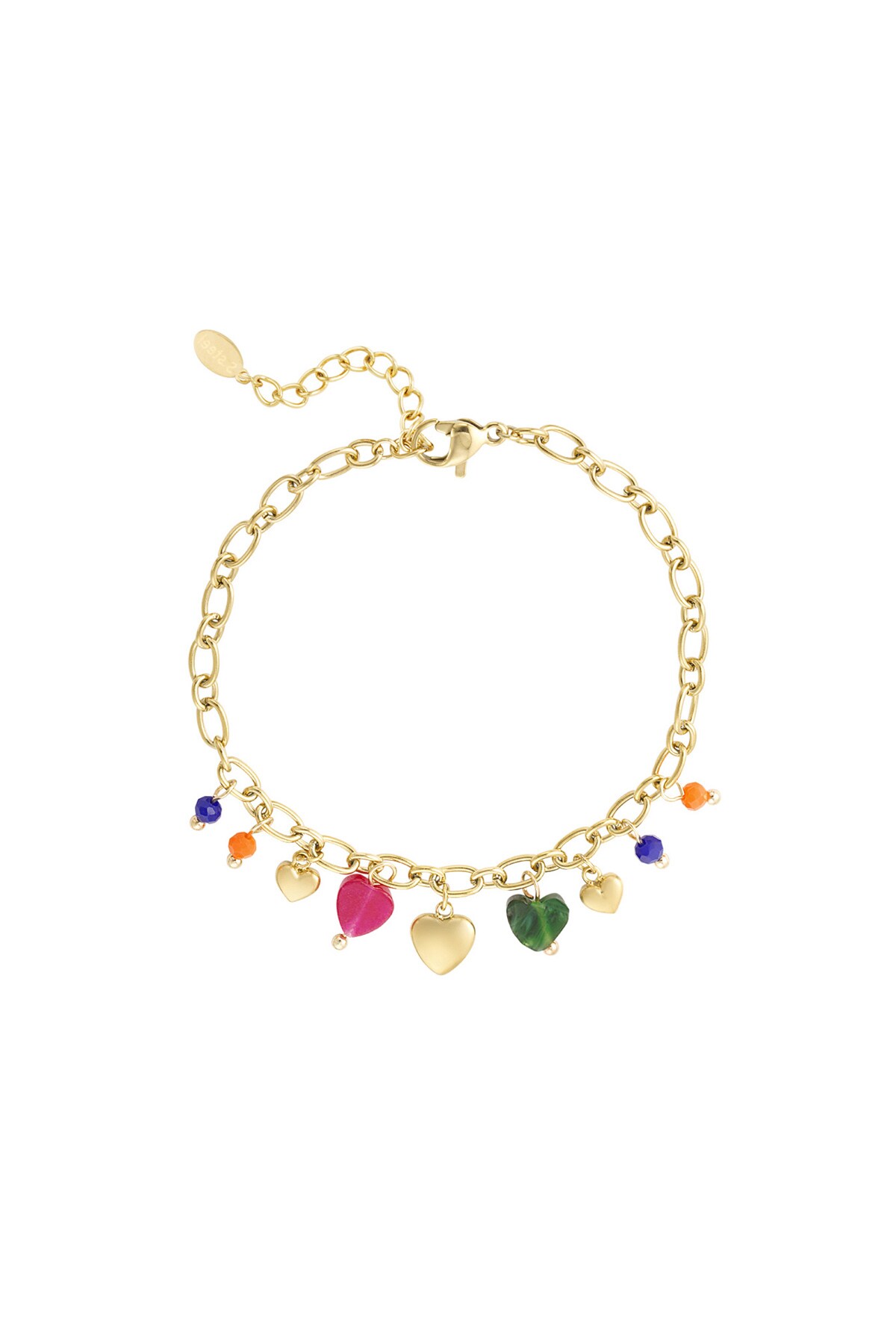 Vibrant hearts bracelet - Gold color h5 