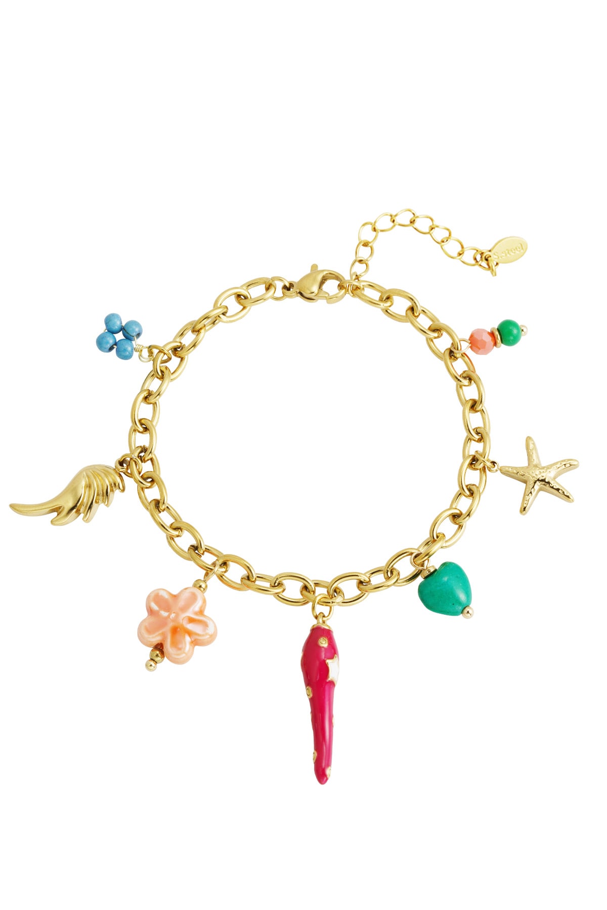 Festive beads bracelet - Gold color 