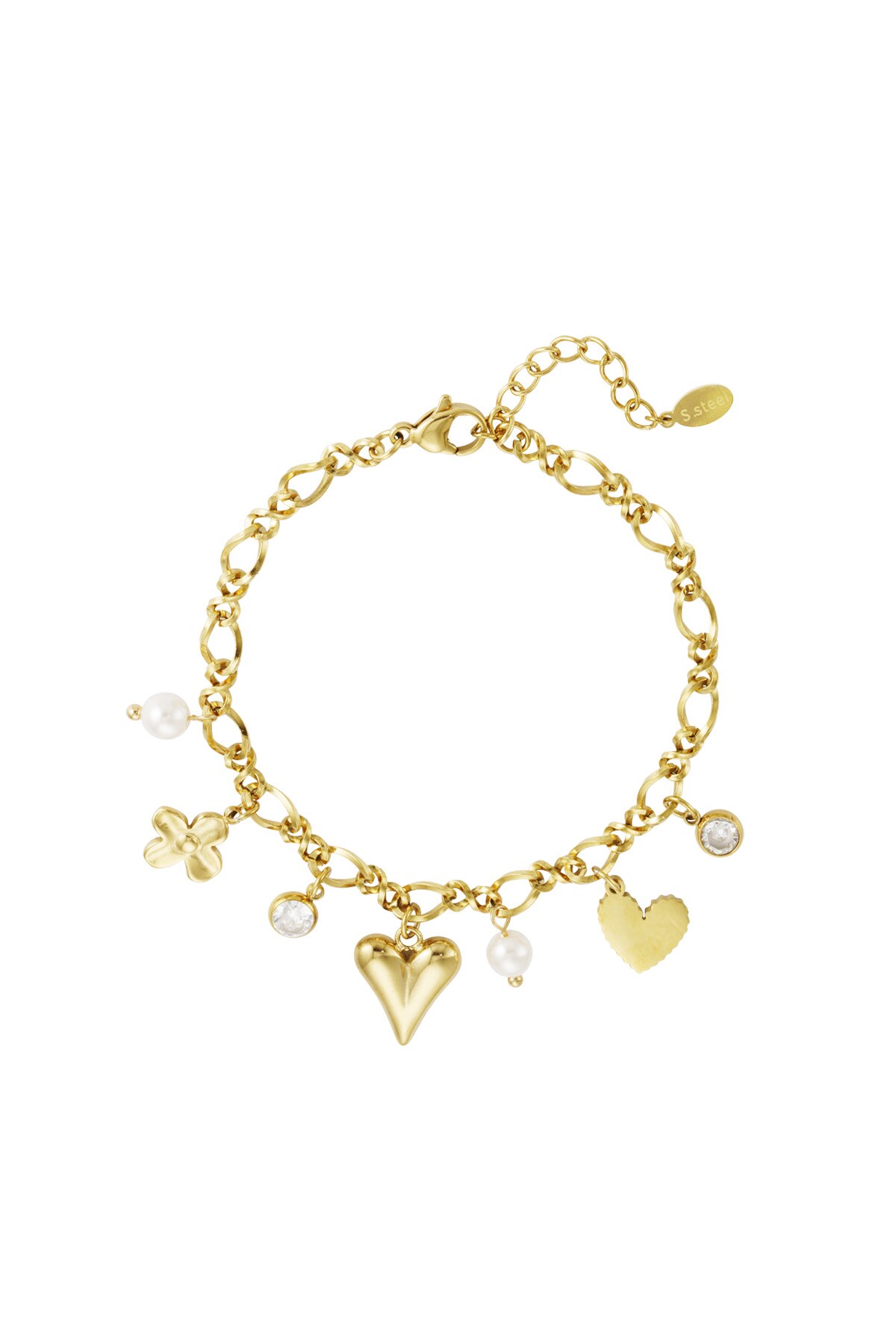 Sparkling love bracelet - Gold color h5 