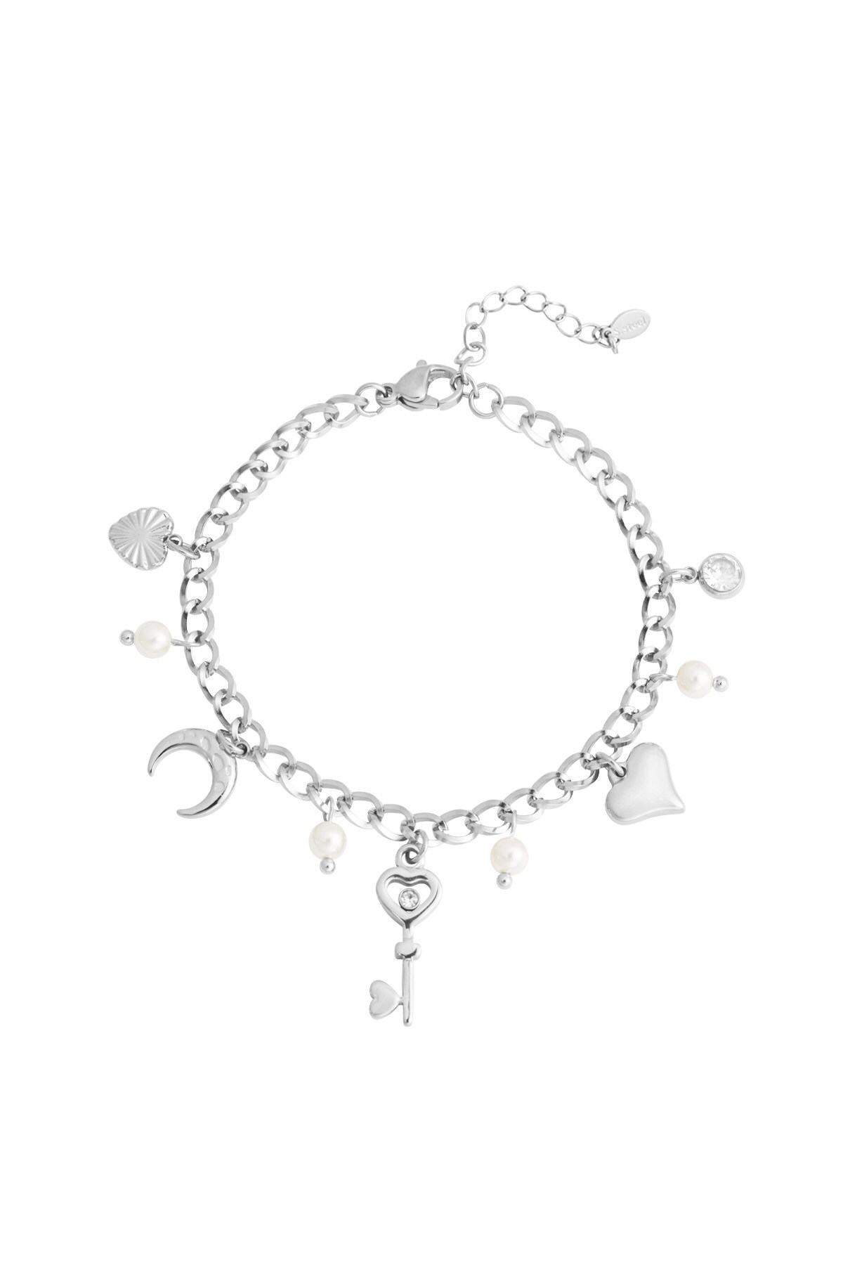 Key to my heart bracelet - Silver color h5 