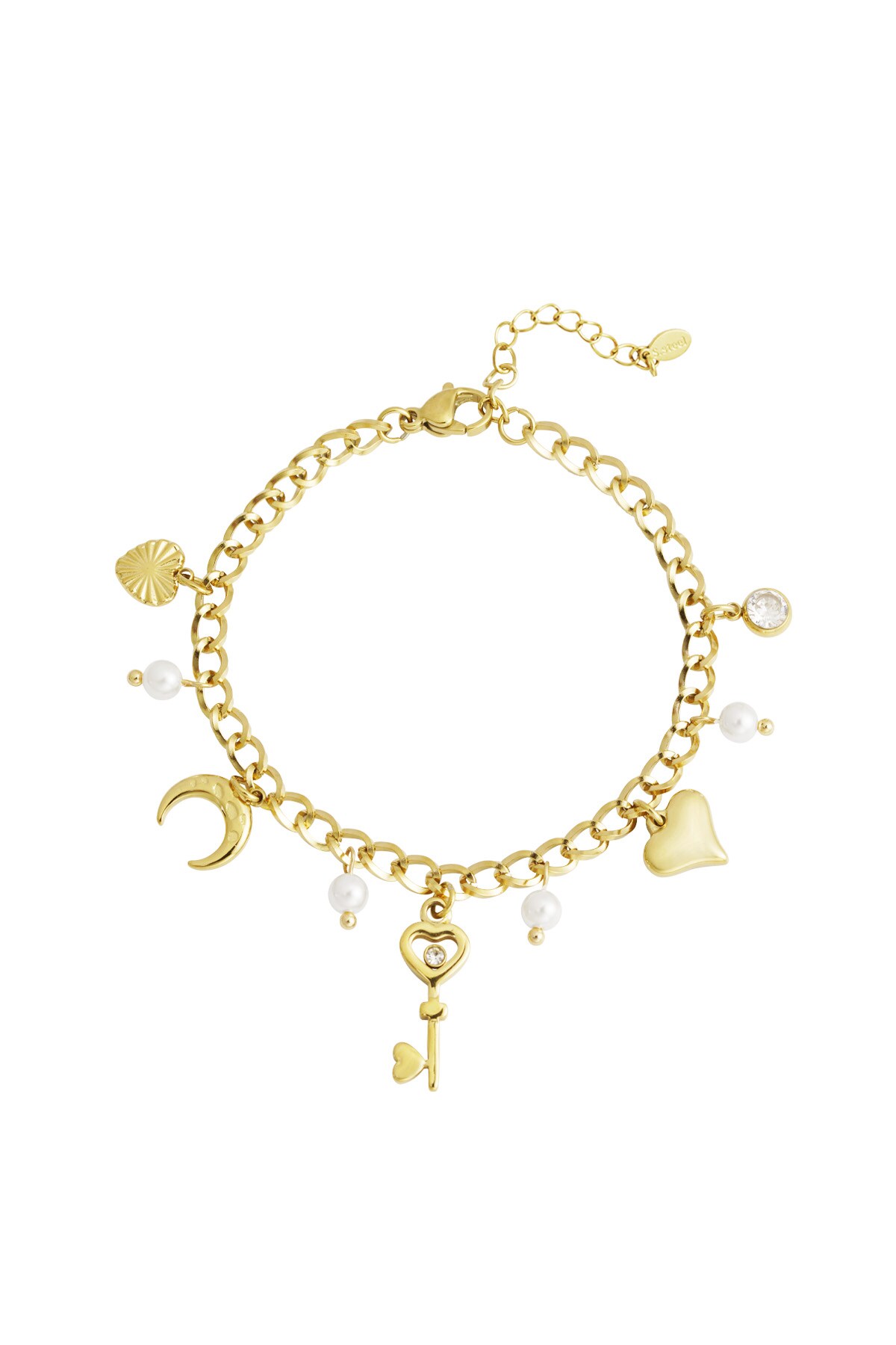 Key to my heart bracelet - Gold color h5 