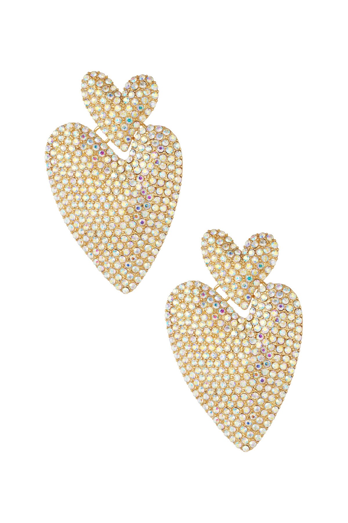 Chasing love earrings - Gold color h5 