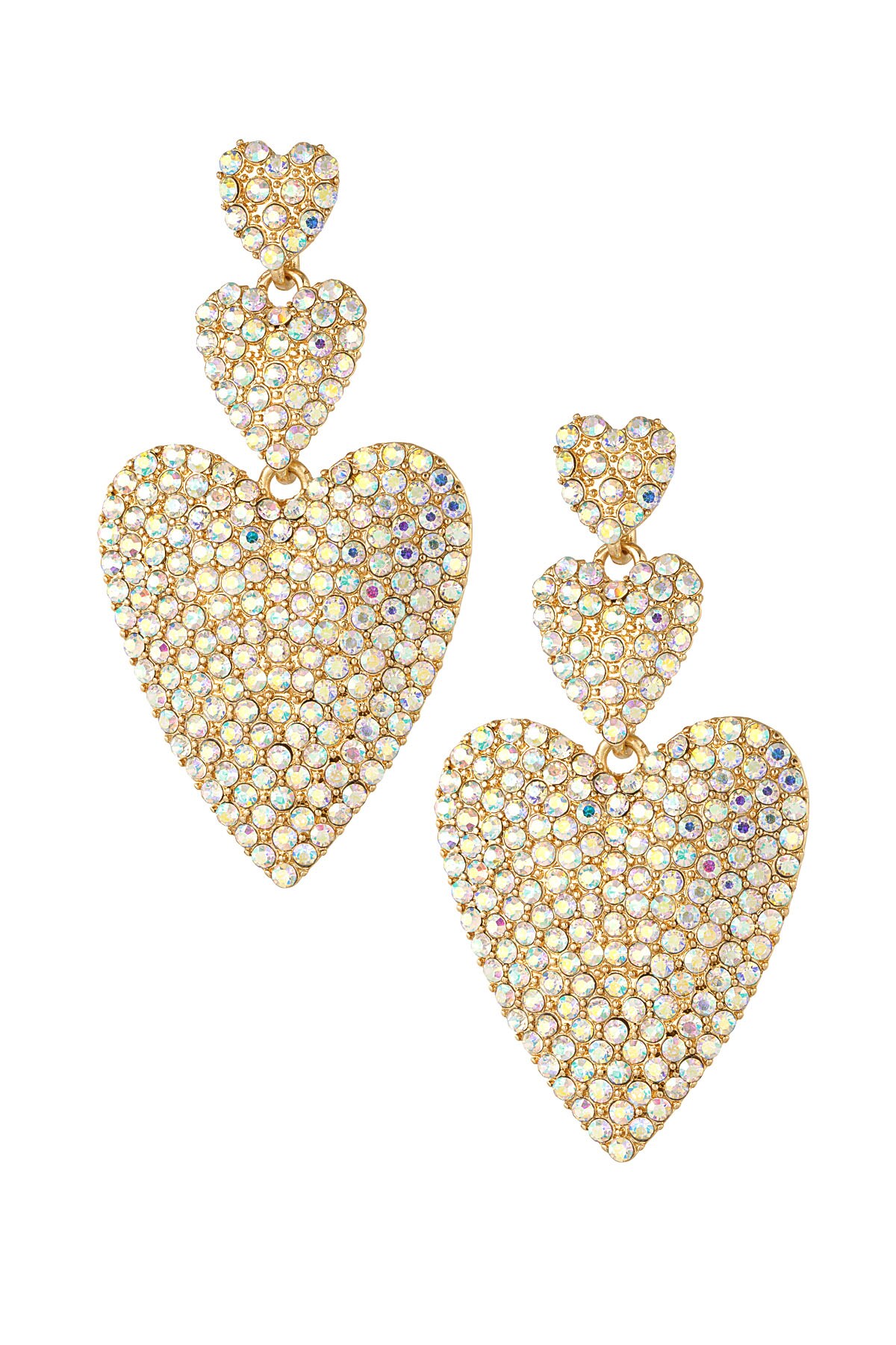 Falling for you earrings - Gold color h5 