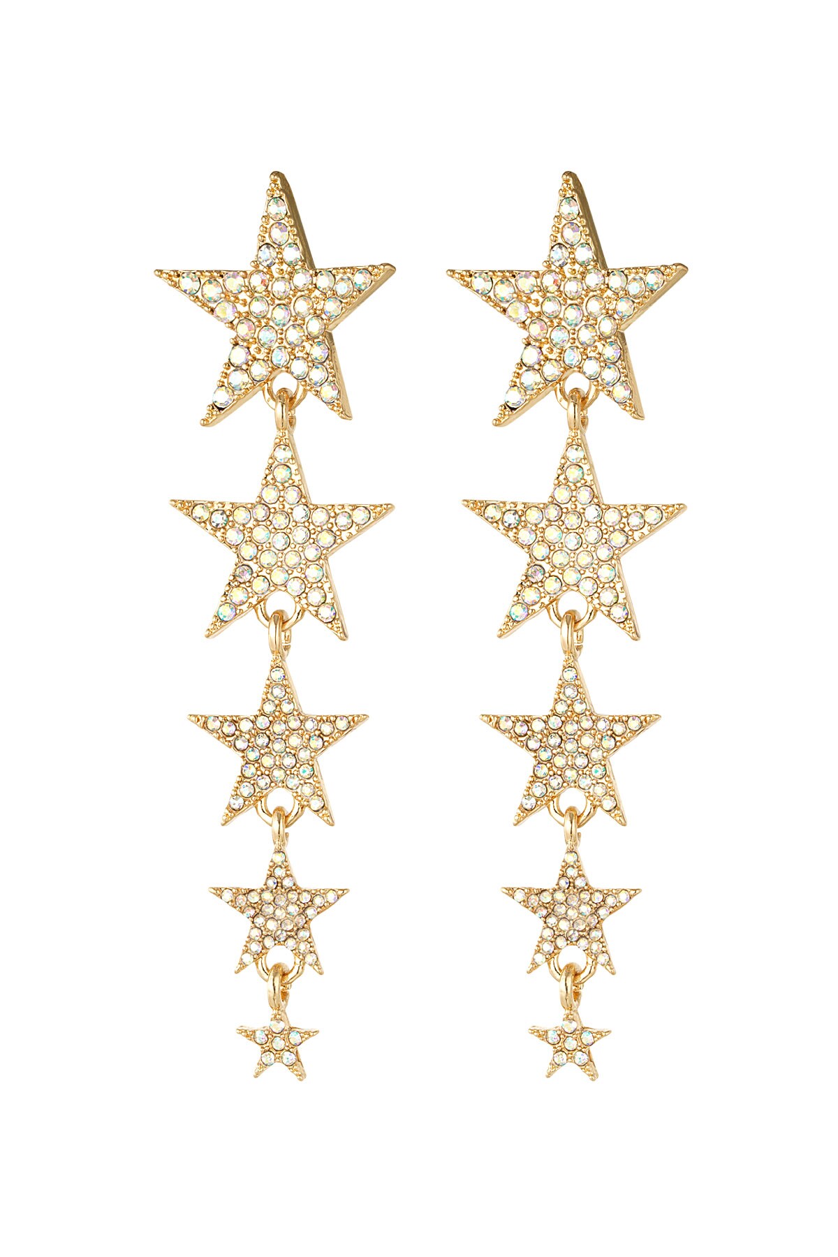 Shooting stars earrings - Gold color h5 