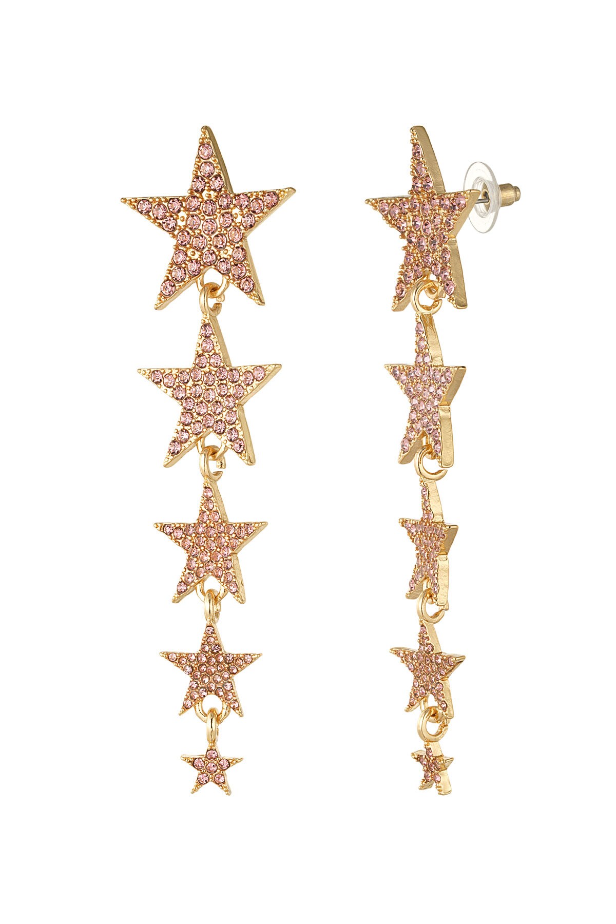 Shooting stars earrings - pink h5 