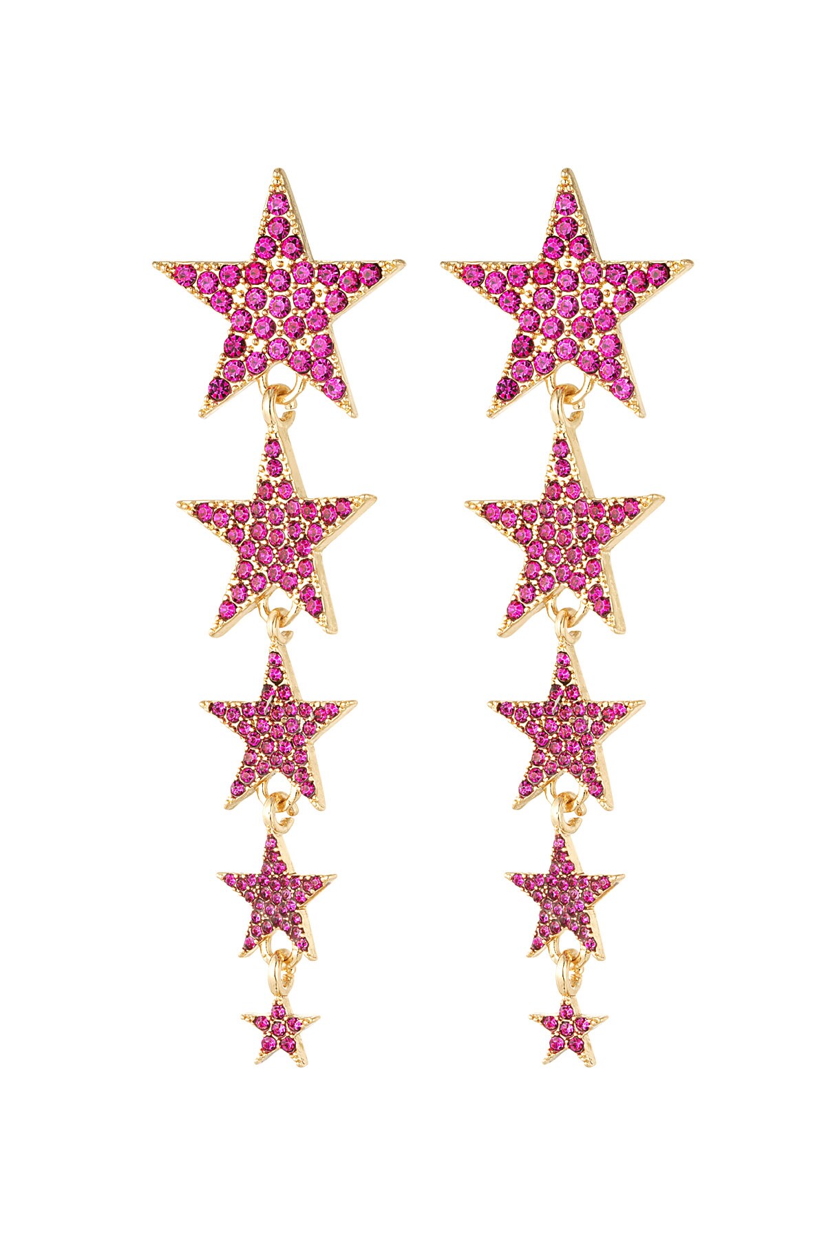 Shooting stars earrings - fuchsia h5 