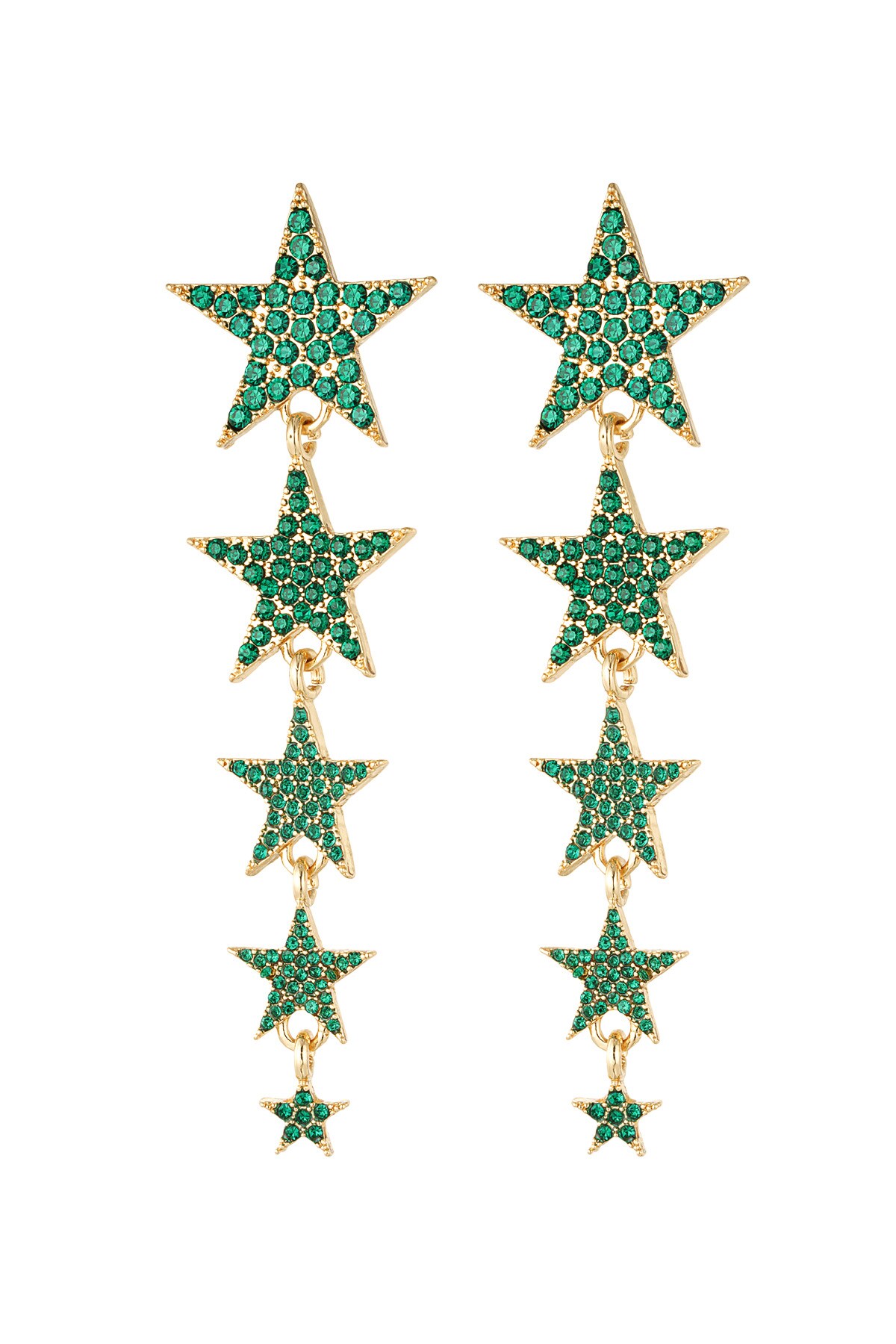 Shooting stars earrings - green h5 