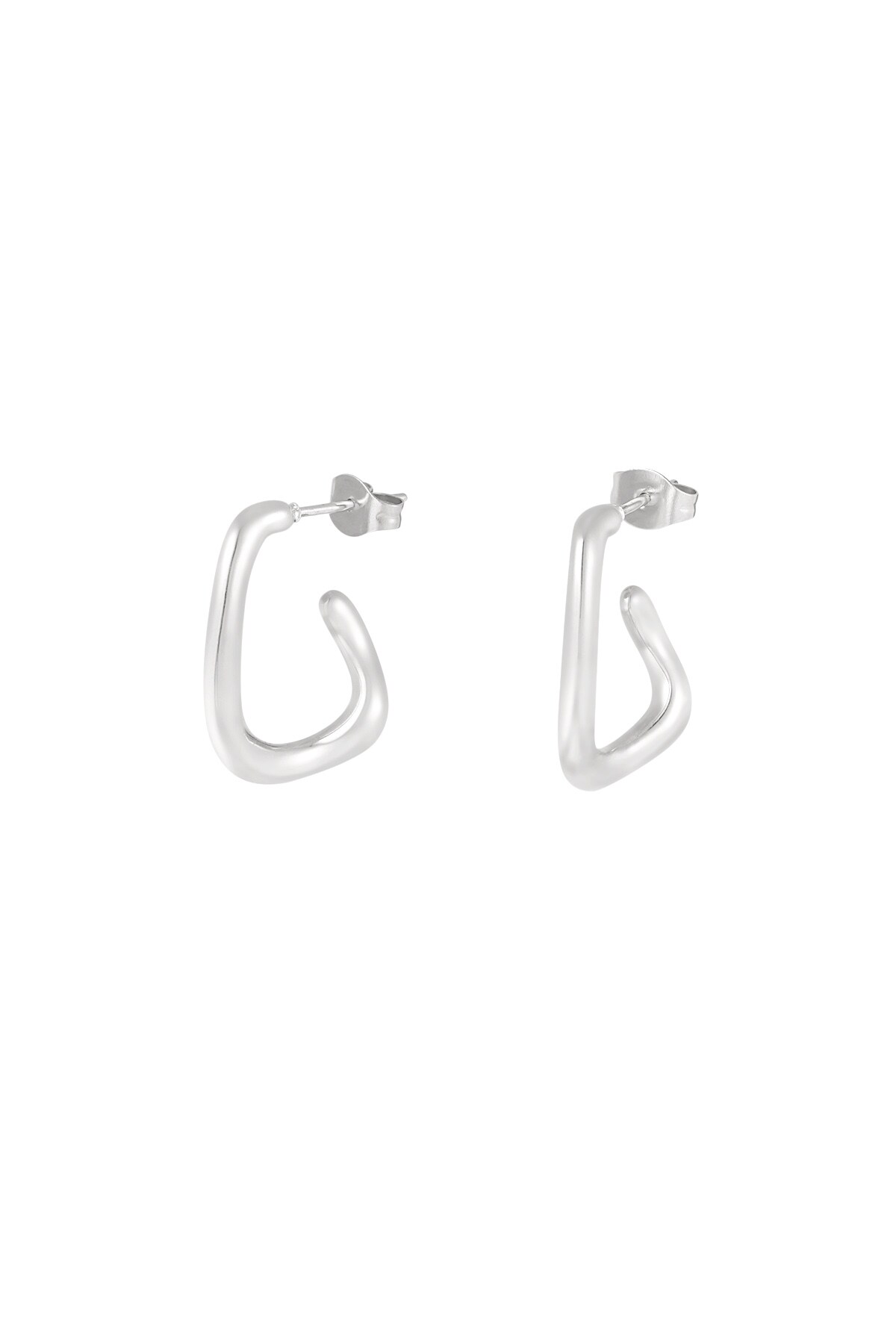 Chic narrow earrings - Silver color 