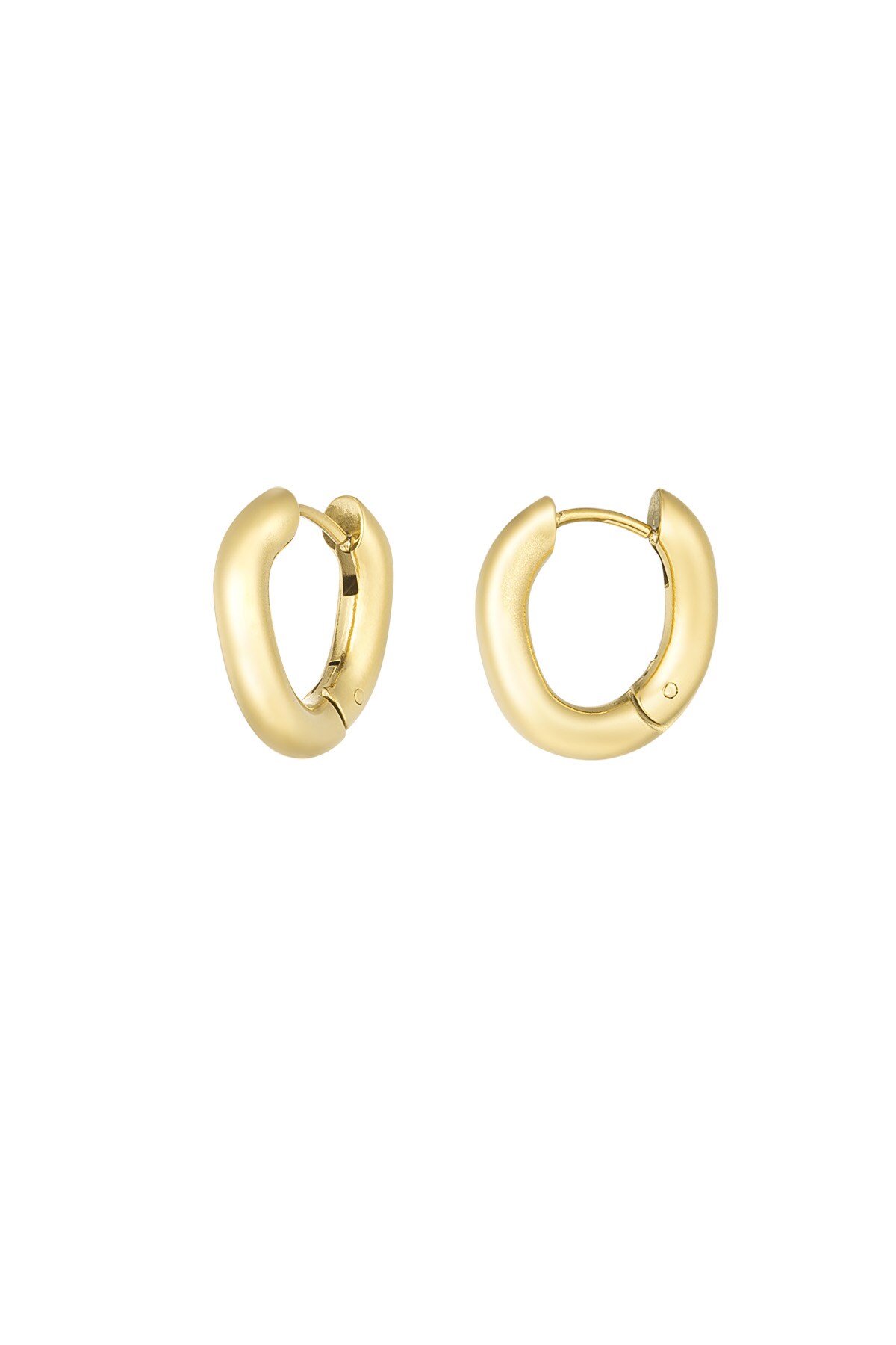 Gentle curve earrings - Gold color h5 