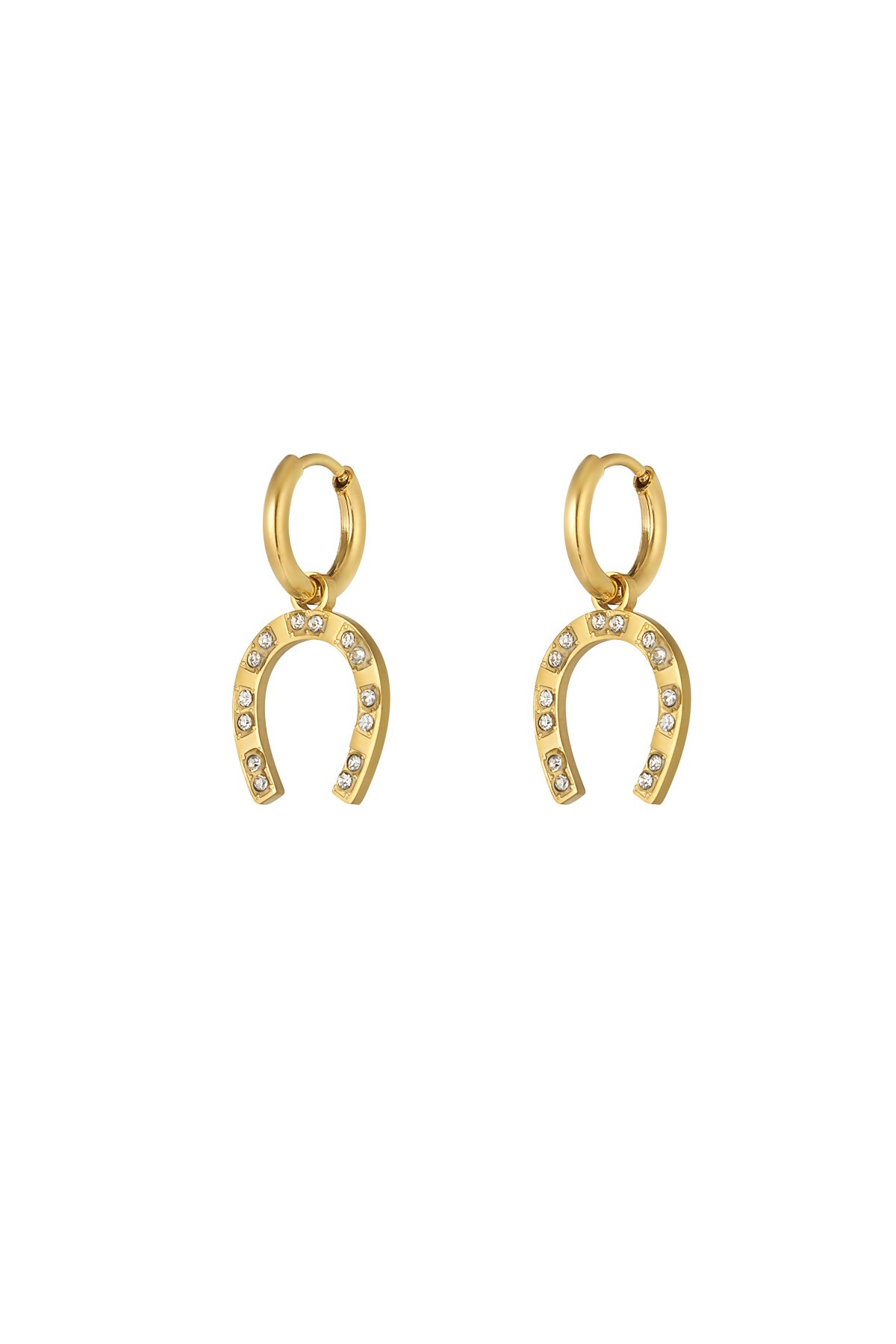 Horseshoe earring - Gold color h5 