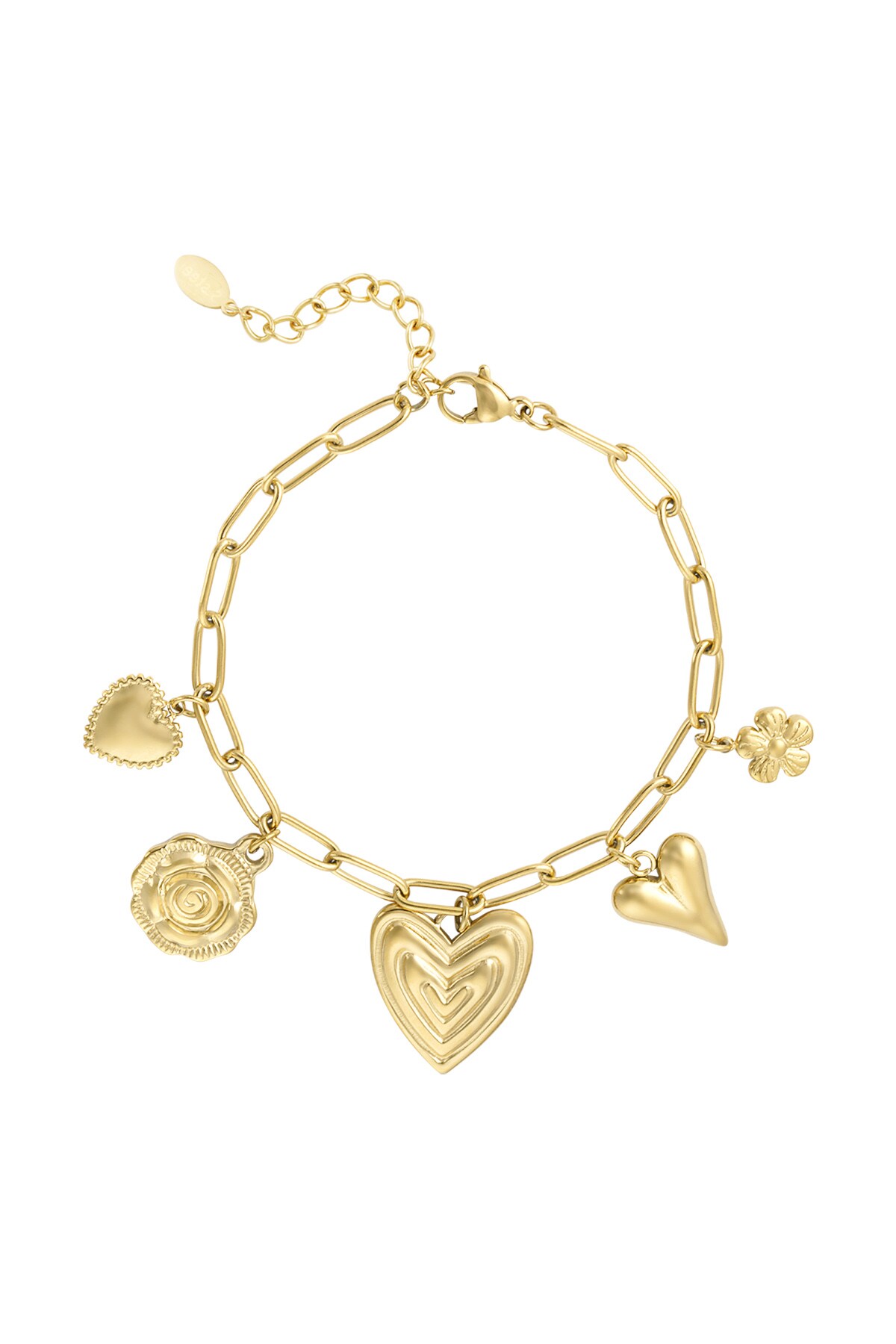 Heartfelt charms bracelet - Gold color 