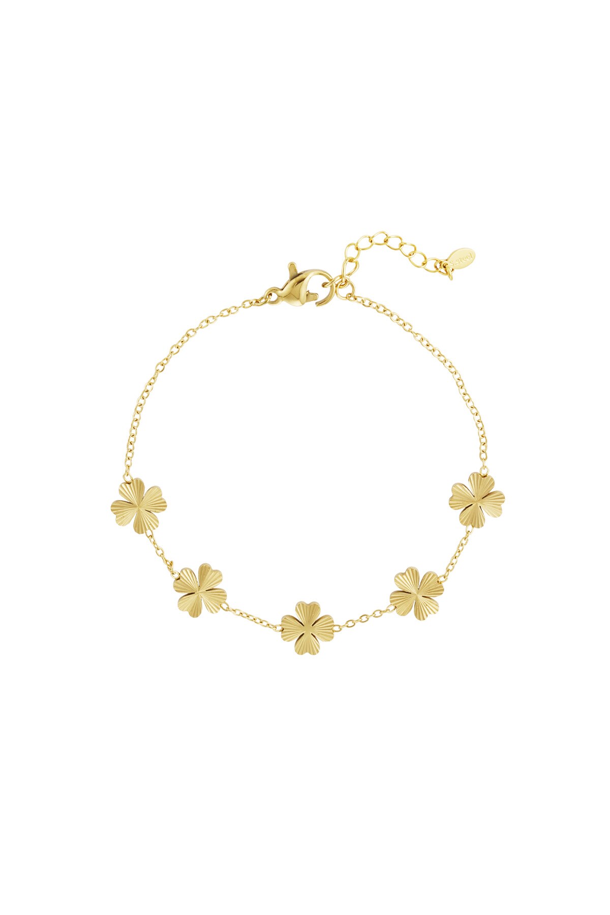 Leafy luck bracelet - Gold color h5 