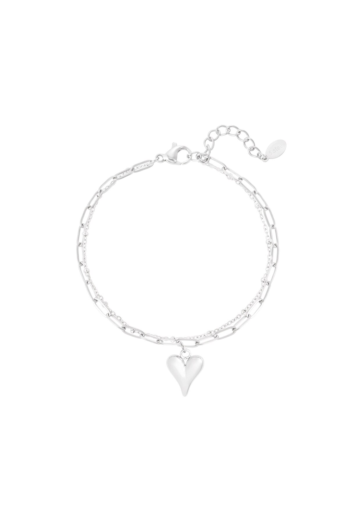 Loving layers bracelet - Silver color h5 