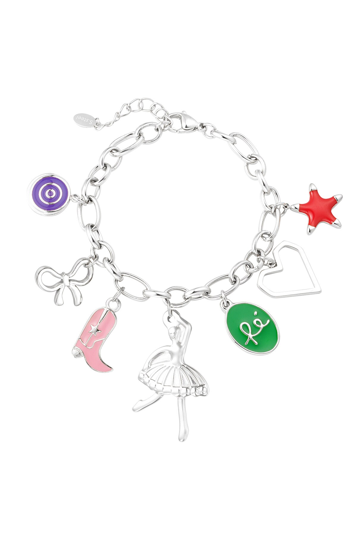 Twinkle charms bracelet - Silver color h5 