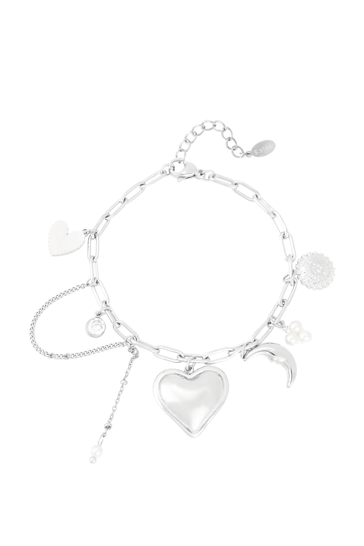 Charm bracelet moonlight lover - Silver Color color h5 