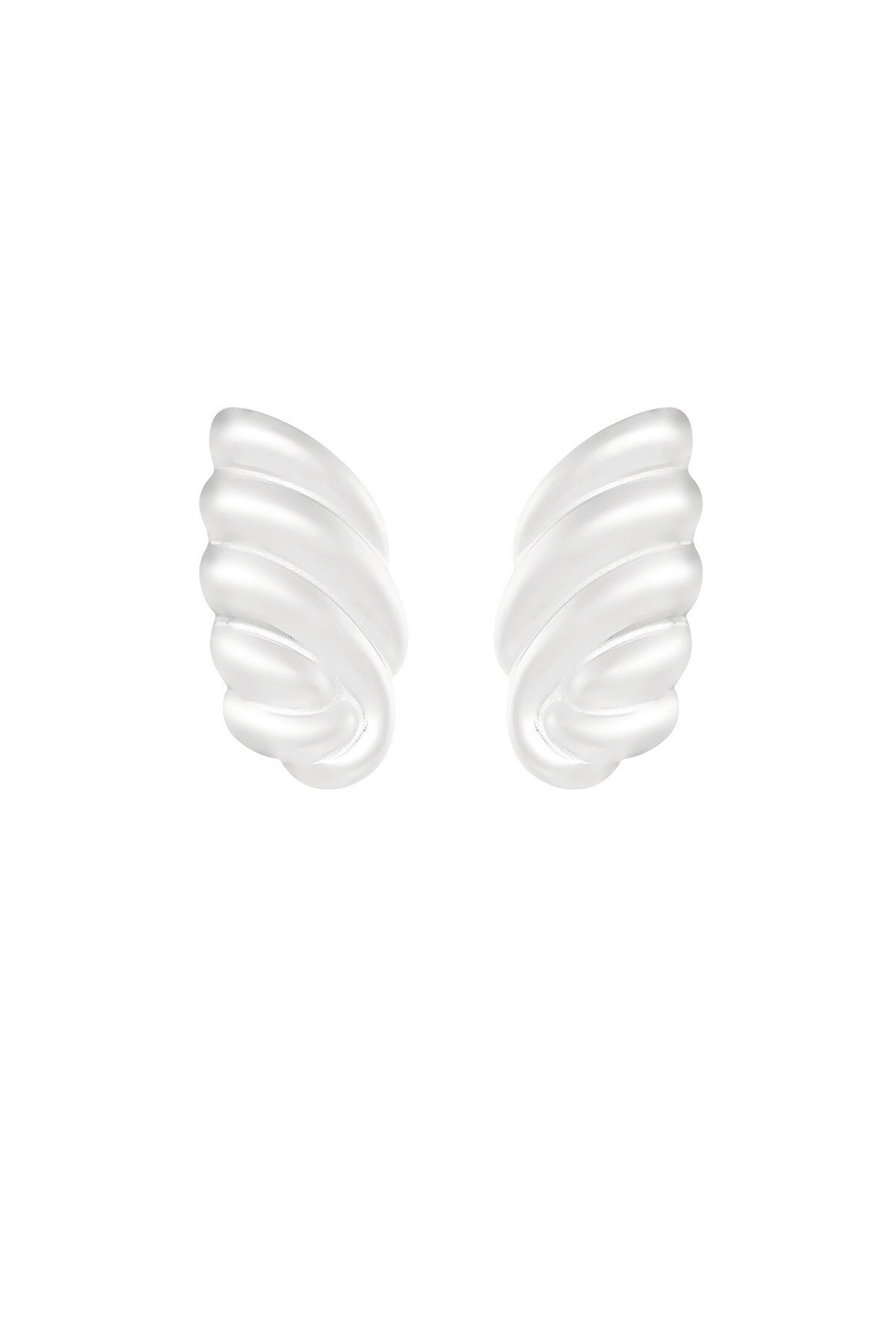 Glam stud earrings - Silver color h5 