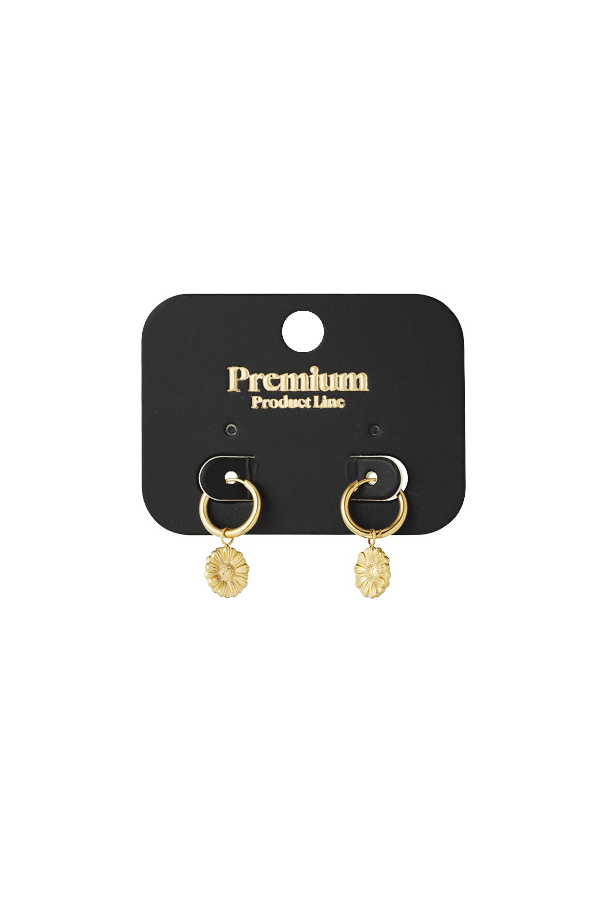 Flora charm earrings - Gold color h5 Picture3