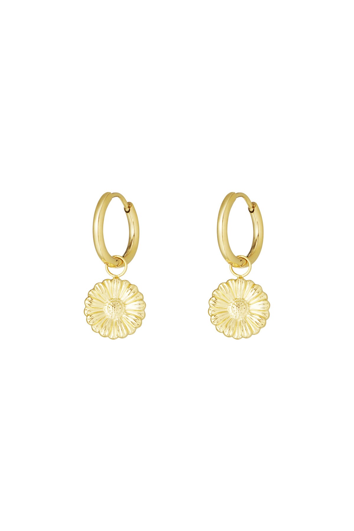 Flora charm earrings - Gold color h5 