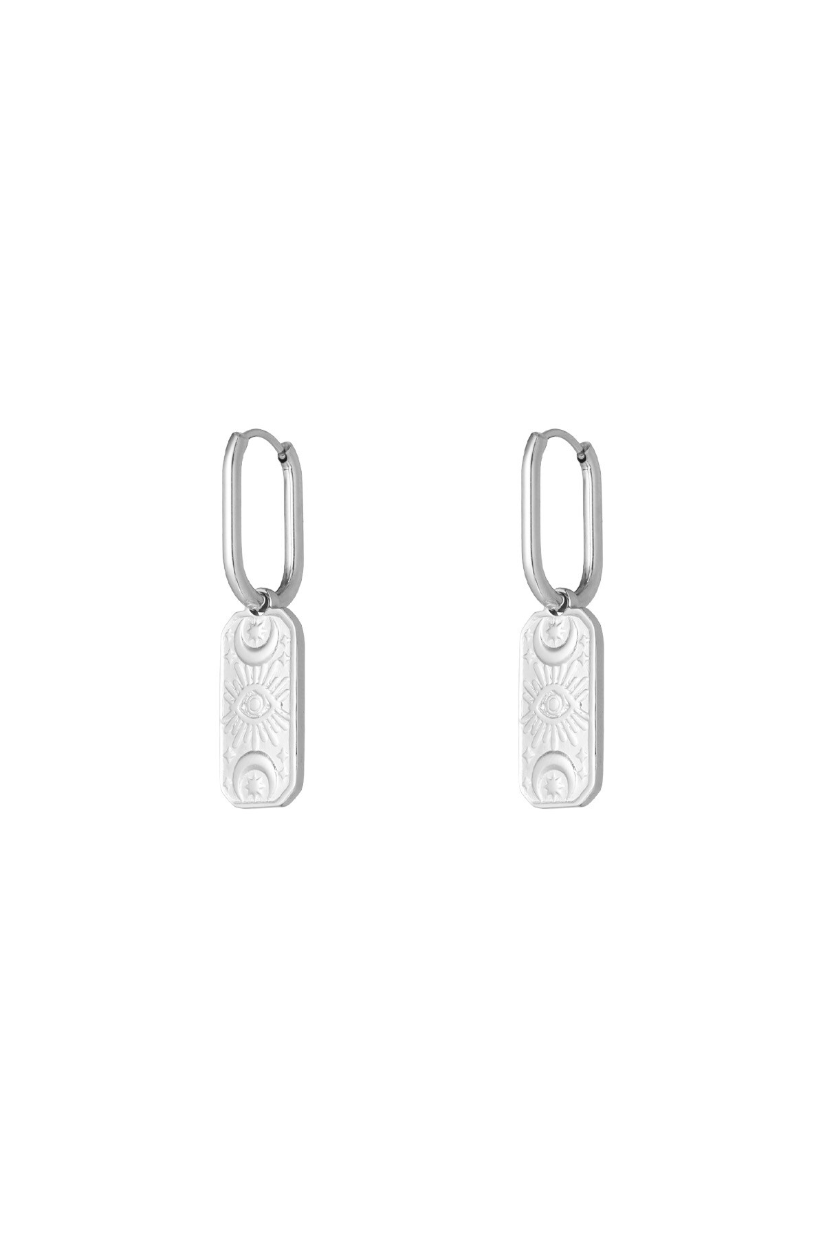 Magic mist earrings - Silver color h5 