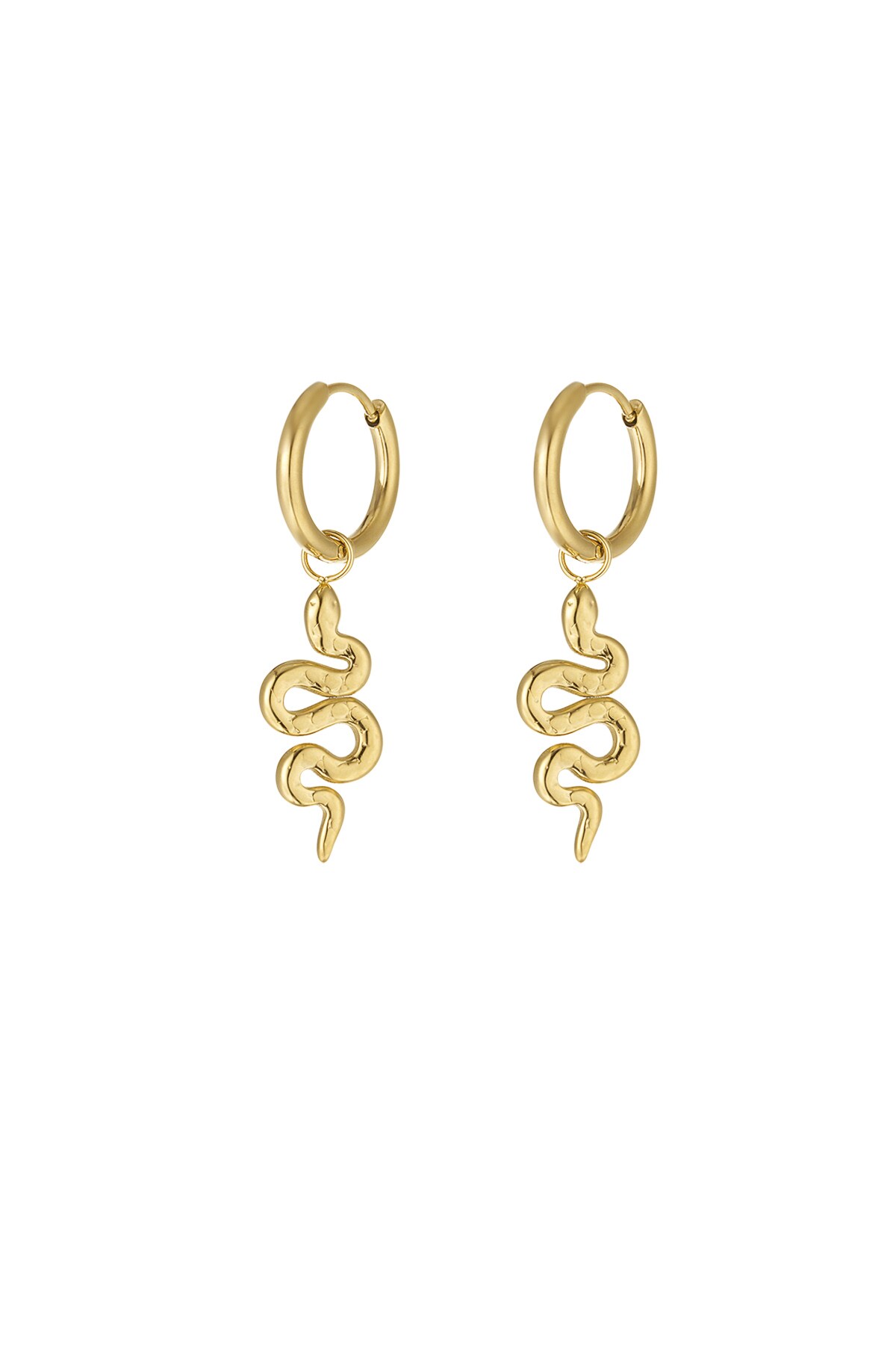 Earrings snake soul - Gold color h5 