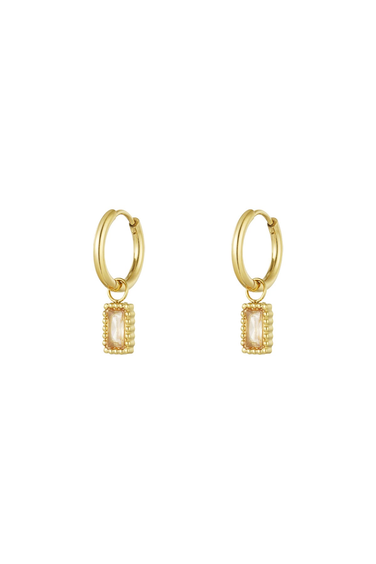 Earrings classy sparkle - champagne h5 