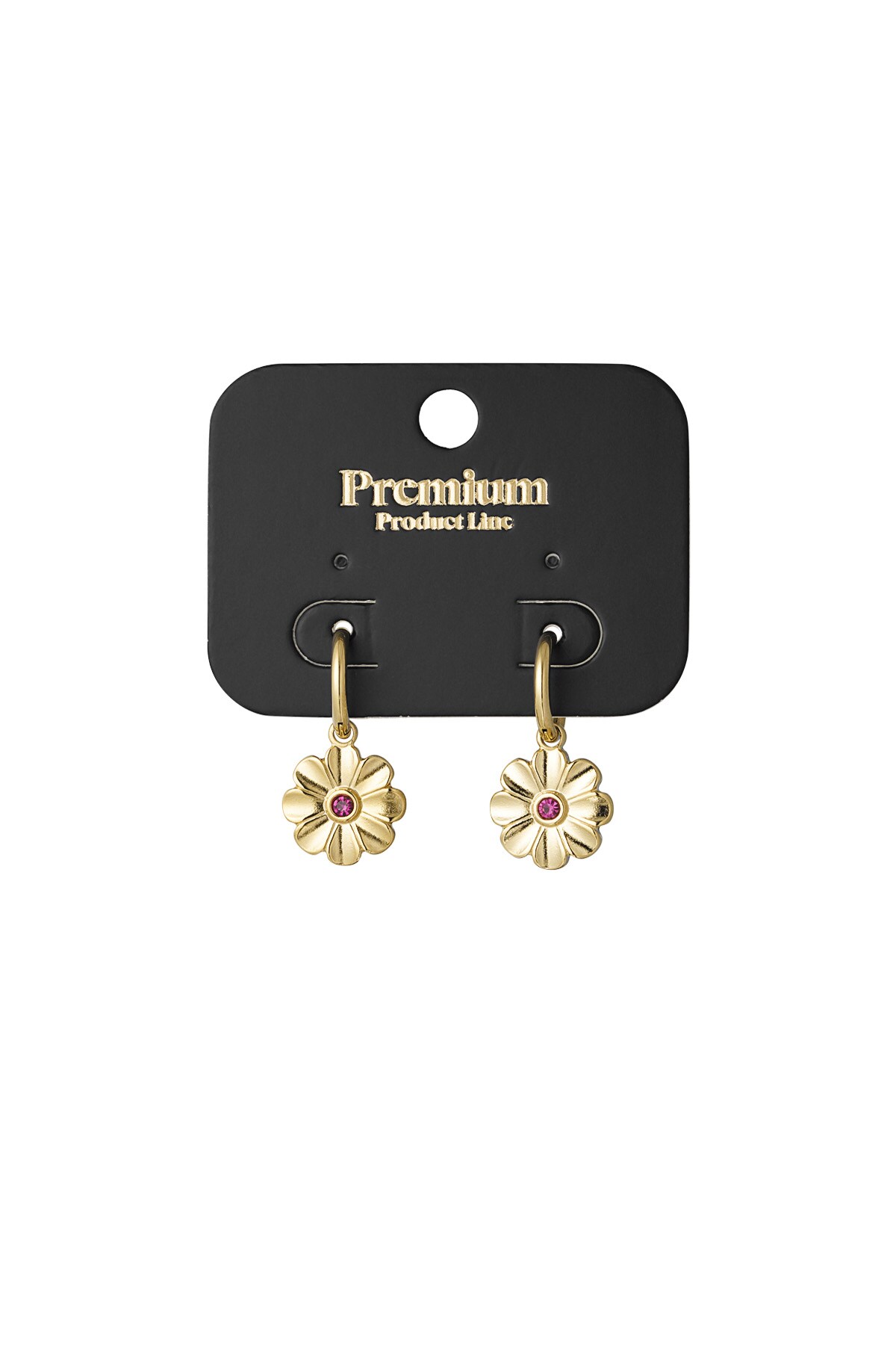 Shimmering flower earrings - Gold color Picture3